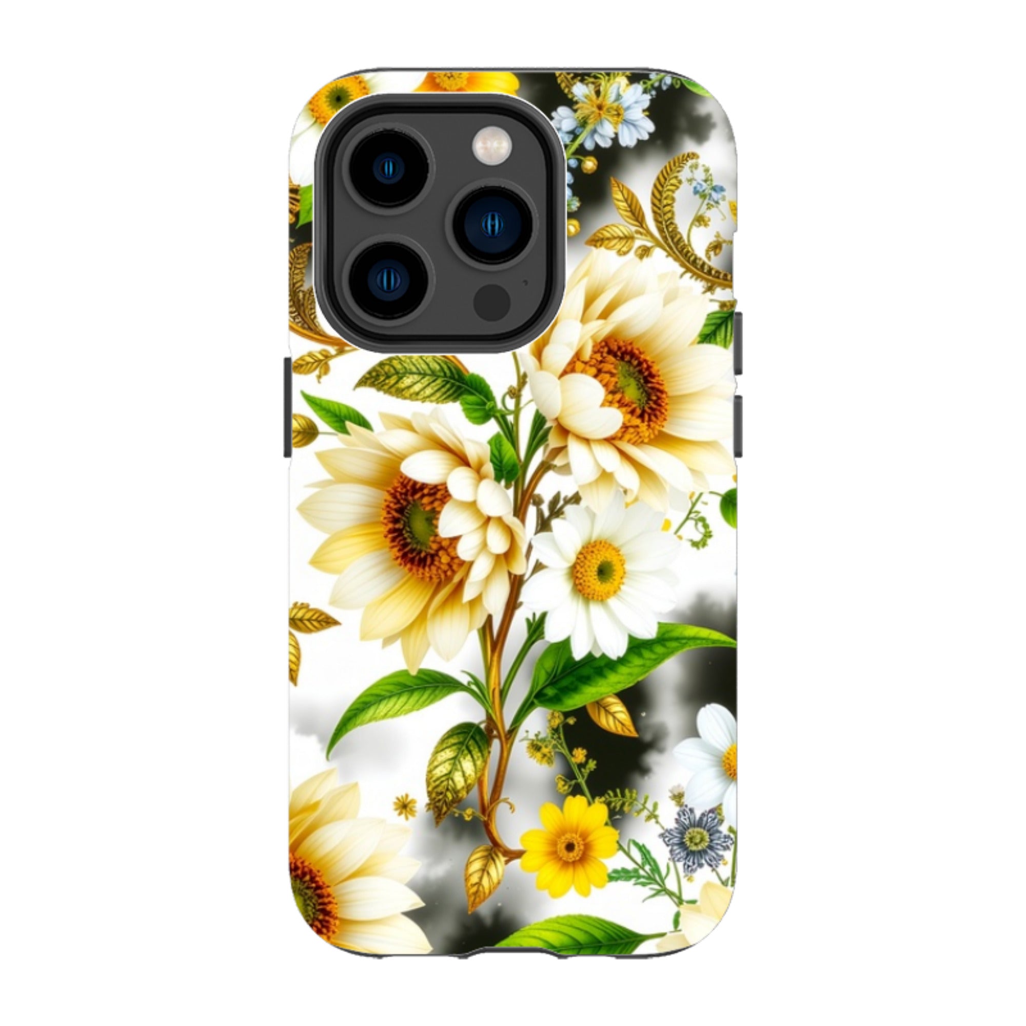iPhone Case - Gold Flowers
