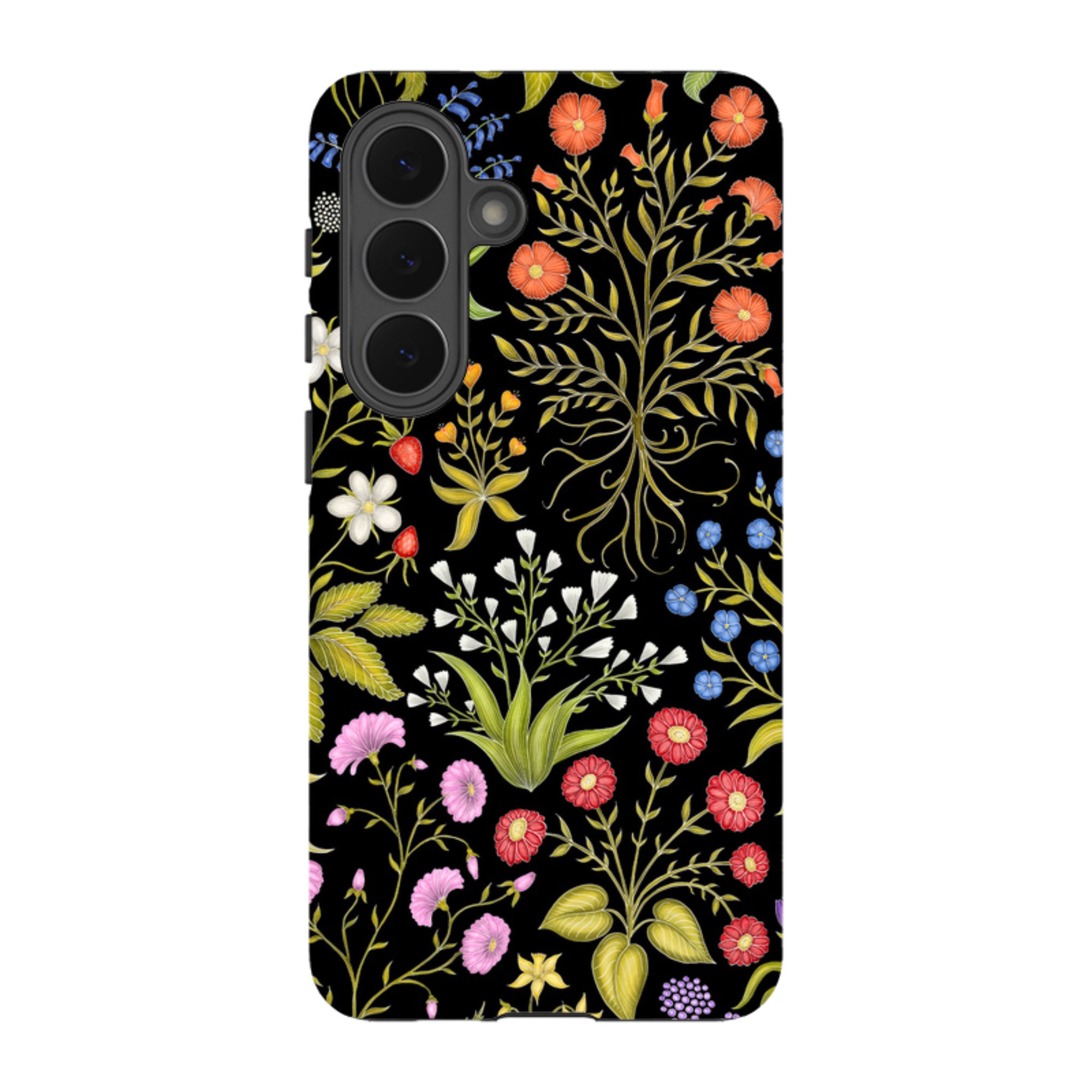 Samsung Tough Case - Fleurs Black By Catherine Rowe