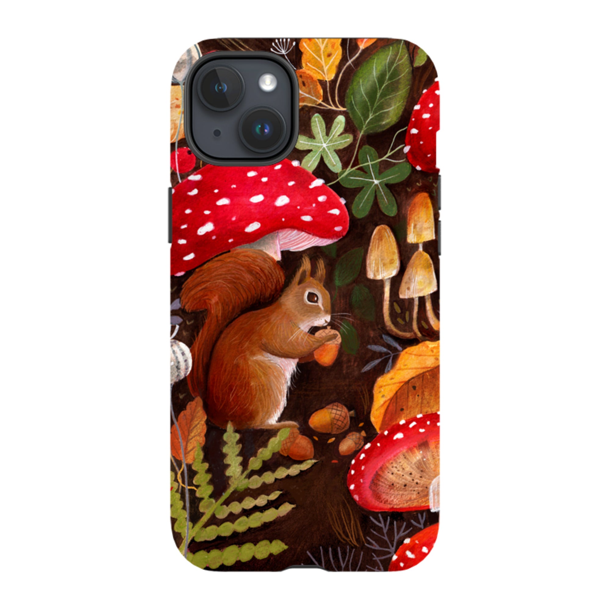 iPhone MagSafe Tough Case - Squirrel Mushrooms By Bex Parkin