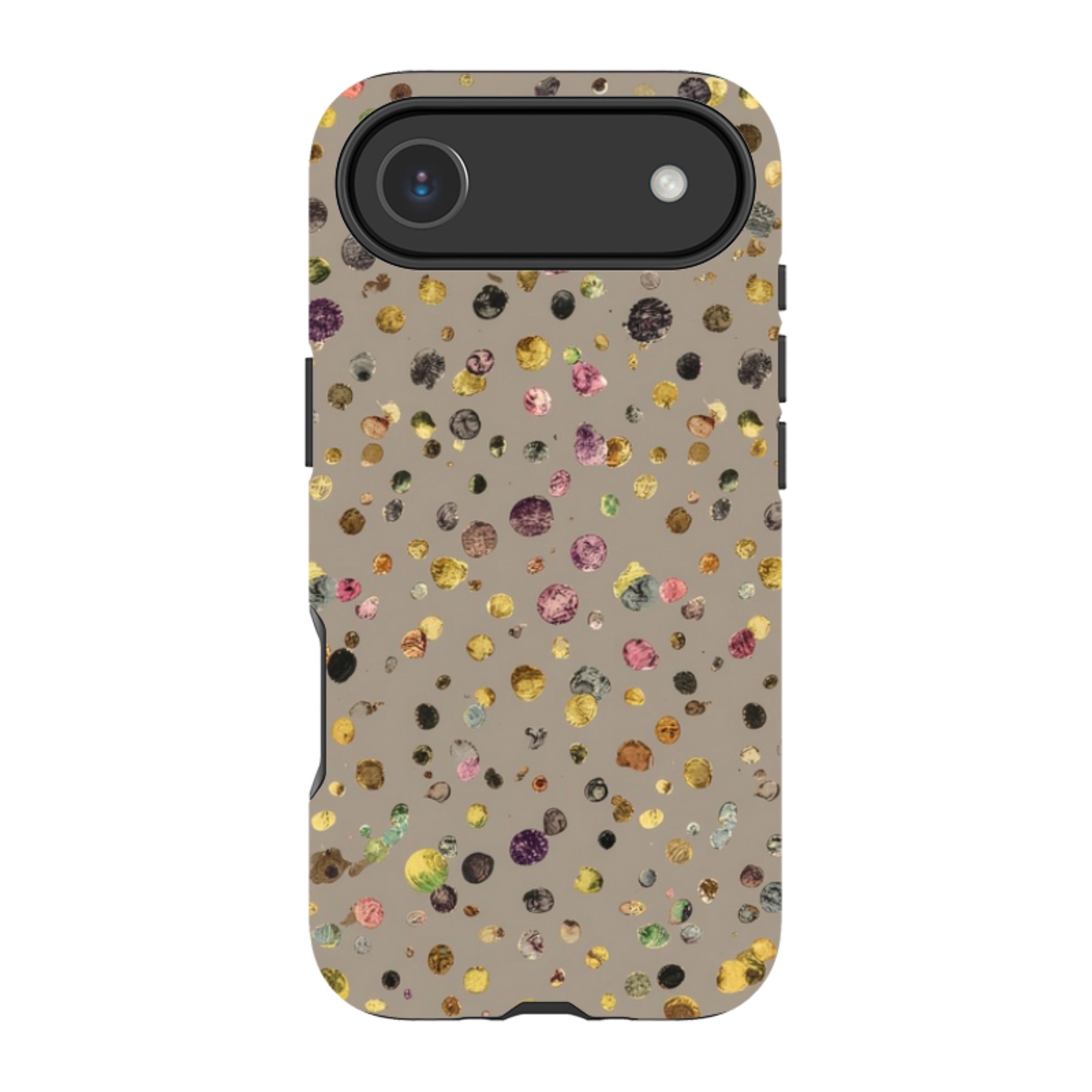 iPhone MagSafe Tough Case - Grey Polka