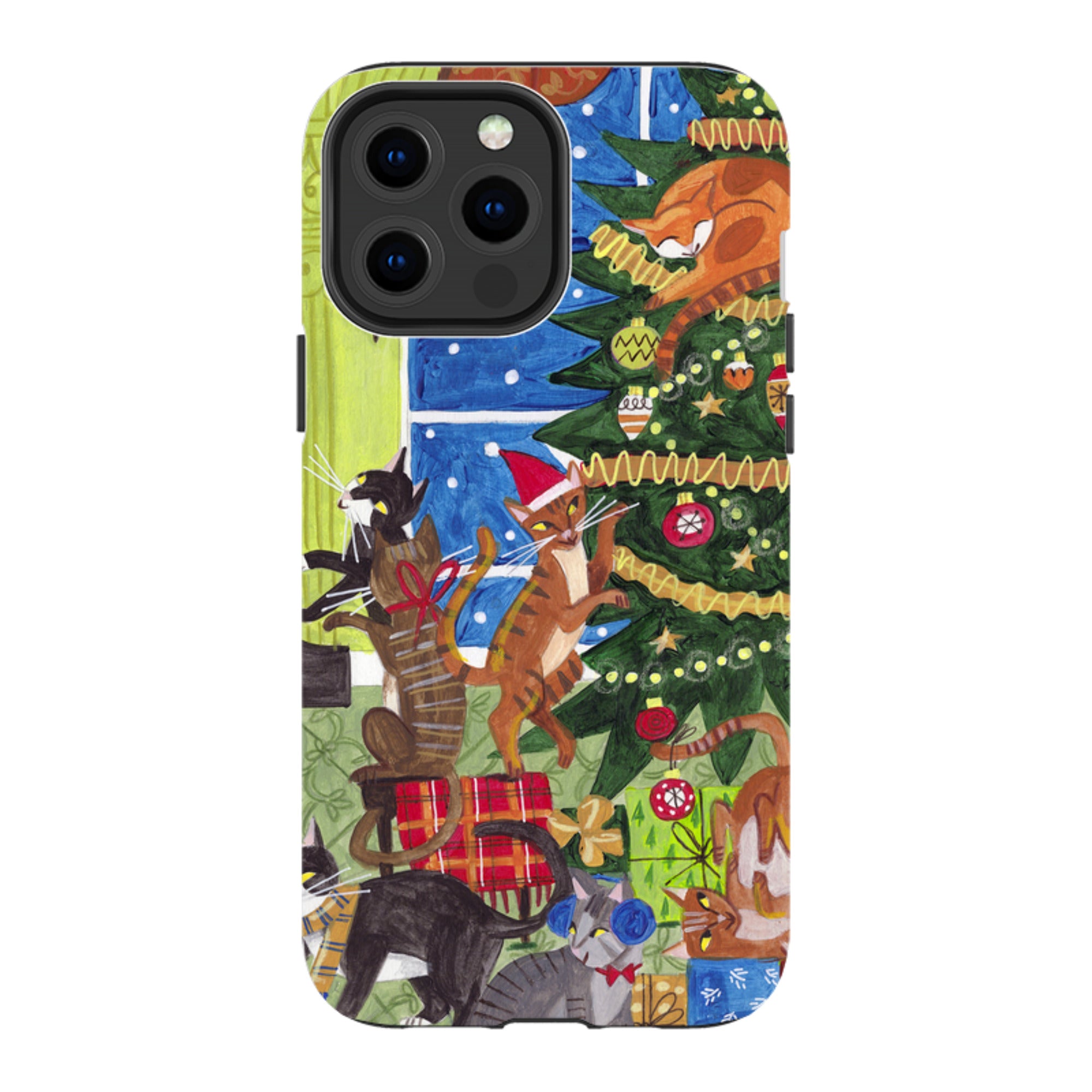 iPhone Tough Case - Christmas Cats By Caroline Bonne Muller
