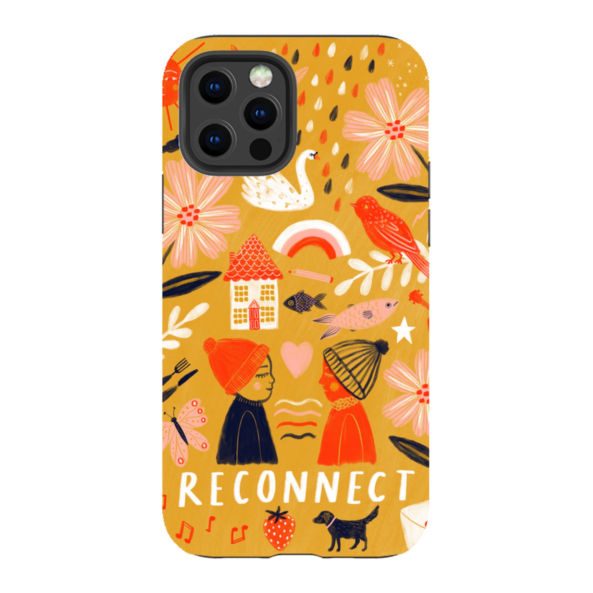 iPhone Tough Case - Reconnect Yellow By Lee Foster Wilson