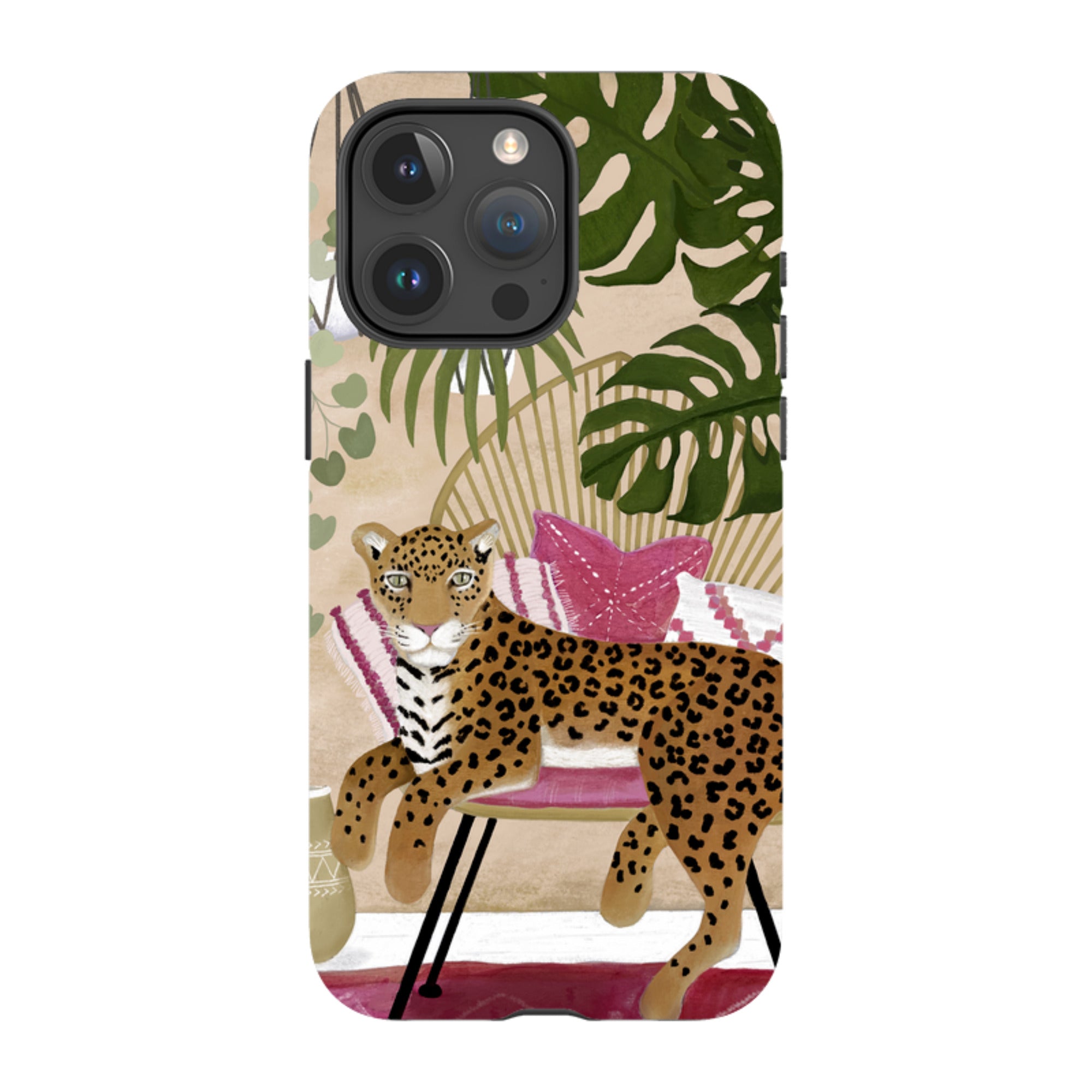 iPhone Tough Case - Boho Leopard Cream By Bex Parkin