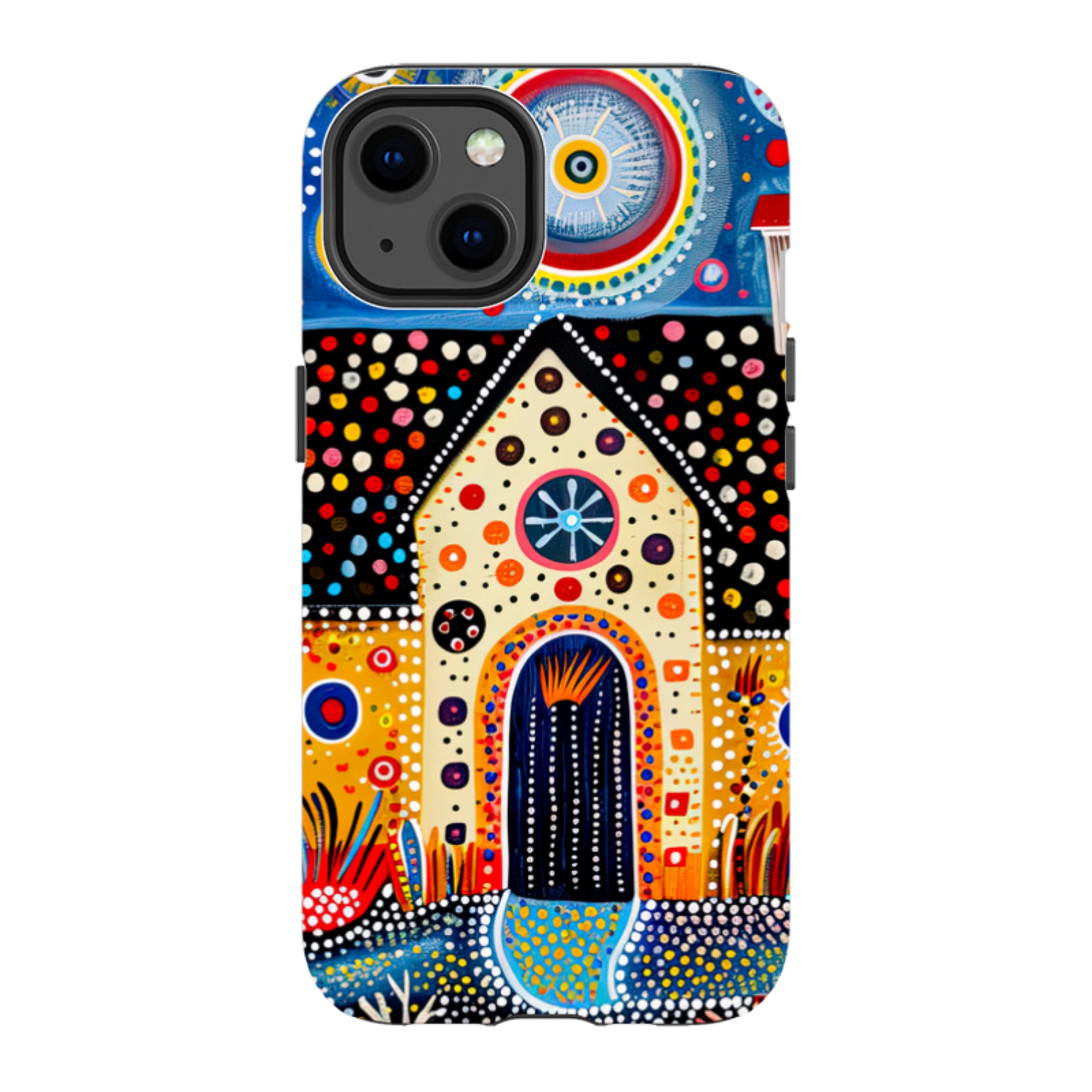 iPhone Case - Folk Art House IX