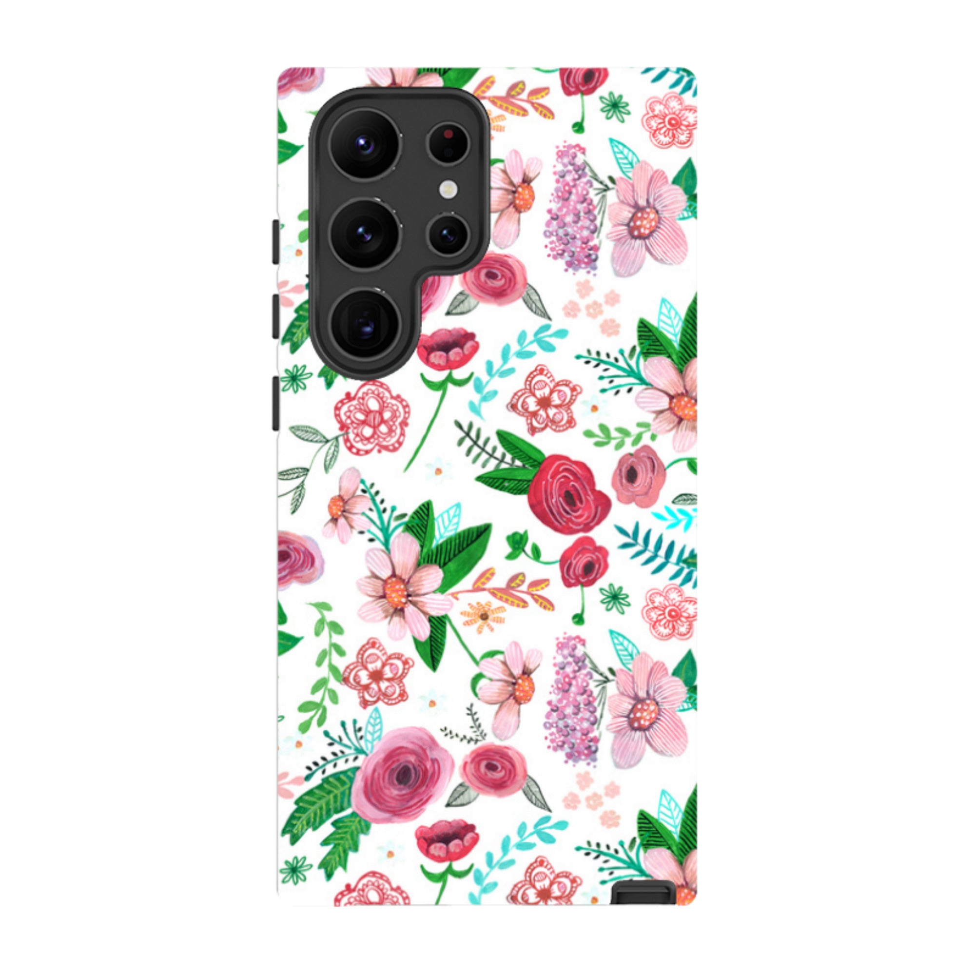 Samsung Tough Case - White Floral By Caroline Bonne Muller