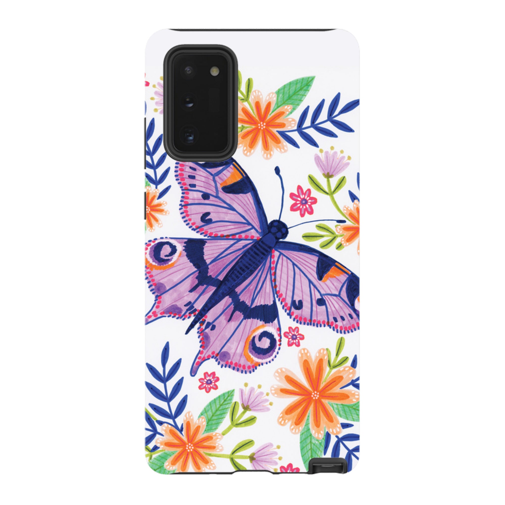 Samsung Tough Case - Floral Lilac Butterfly By Lee Foster Wilson