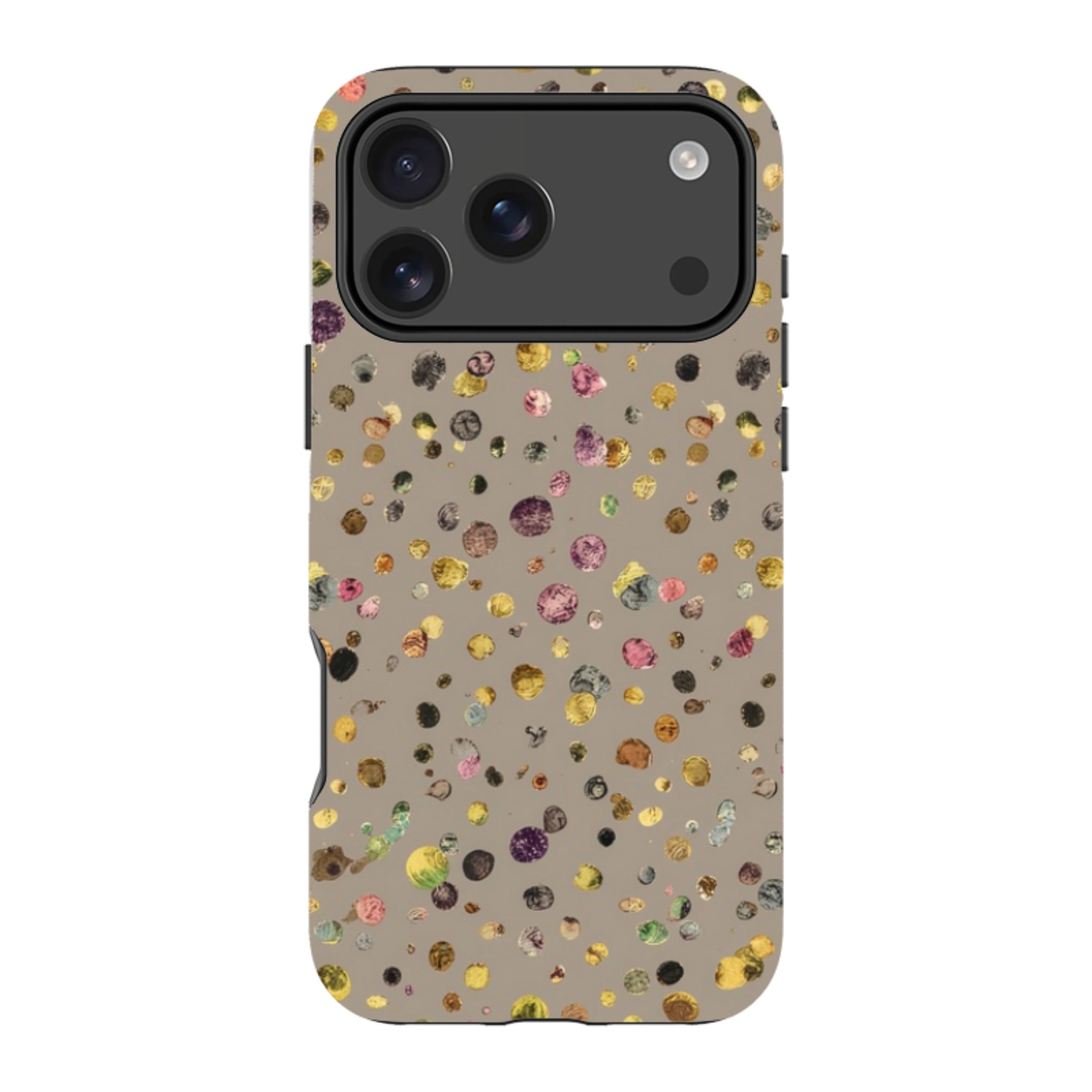 iPhone MagSafe Tough Case - Grey Polka