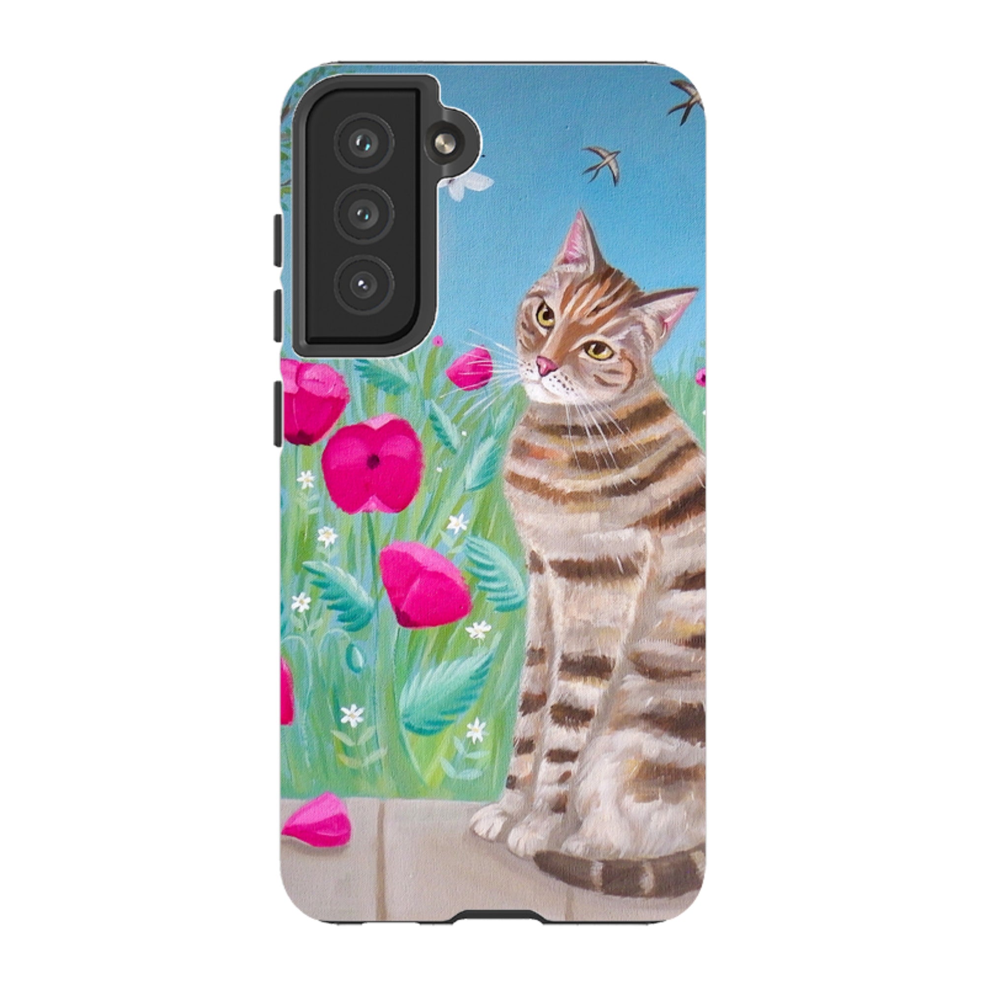 Samsung Tough Case - Cat Floral By Mary Stubberfield