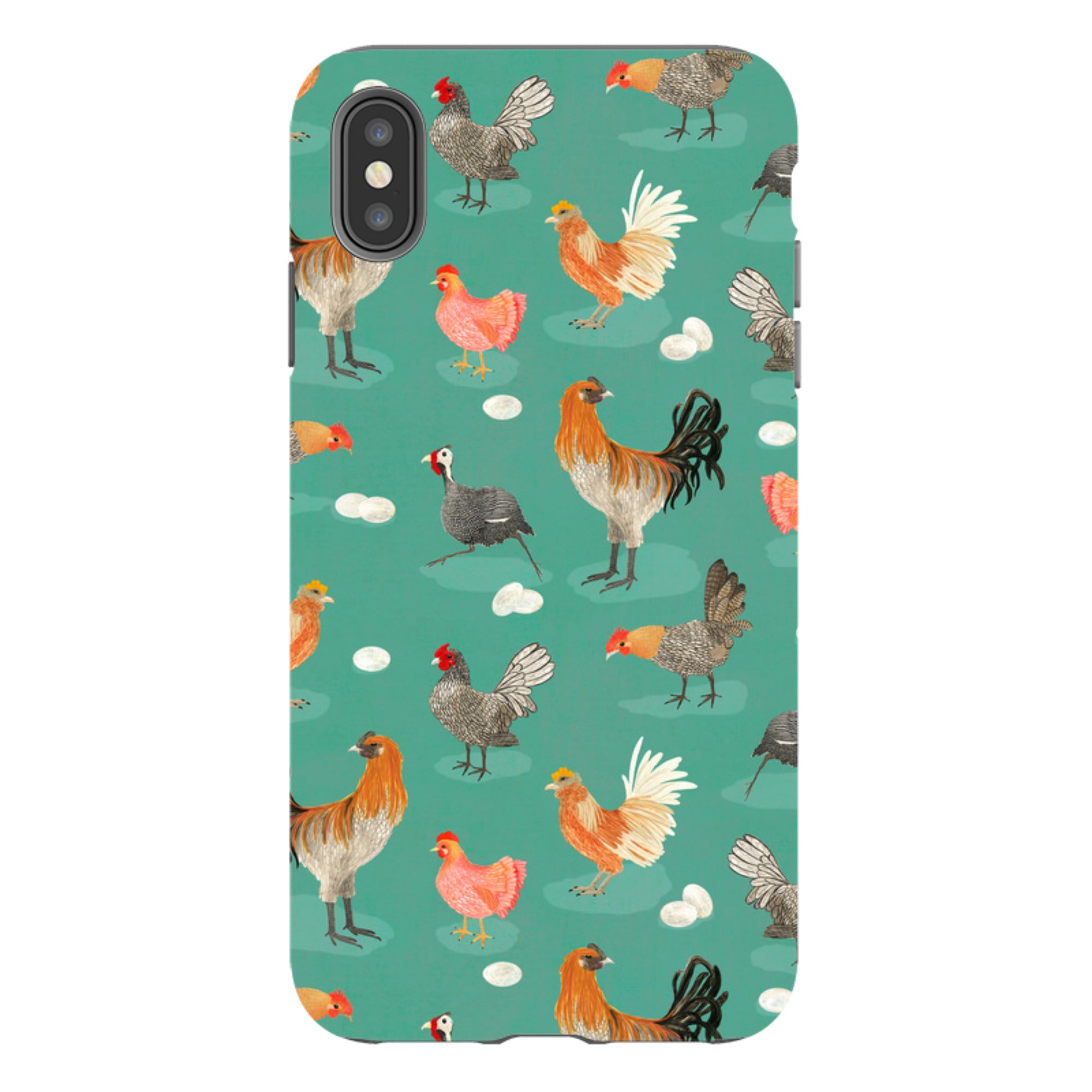 iPhone Tough Case - Chicken Teal By Katherine Quinn