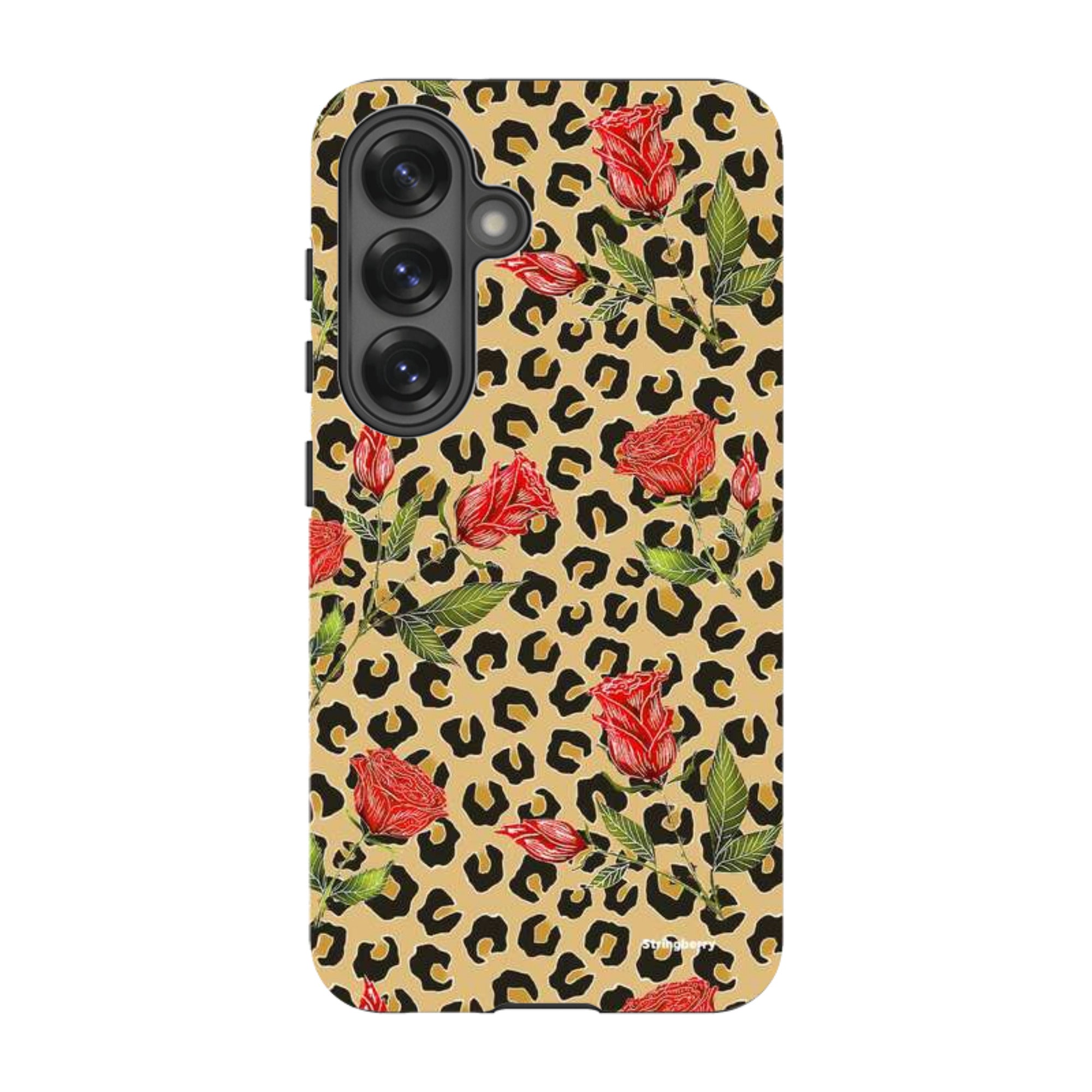 Samsung Tough Case - Leopard Print Rose Pattern By Catherine Rowe