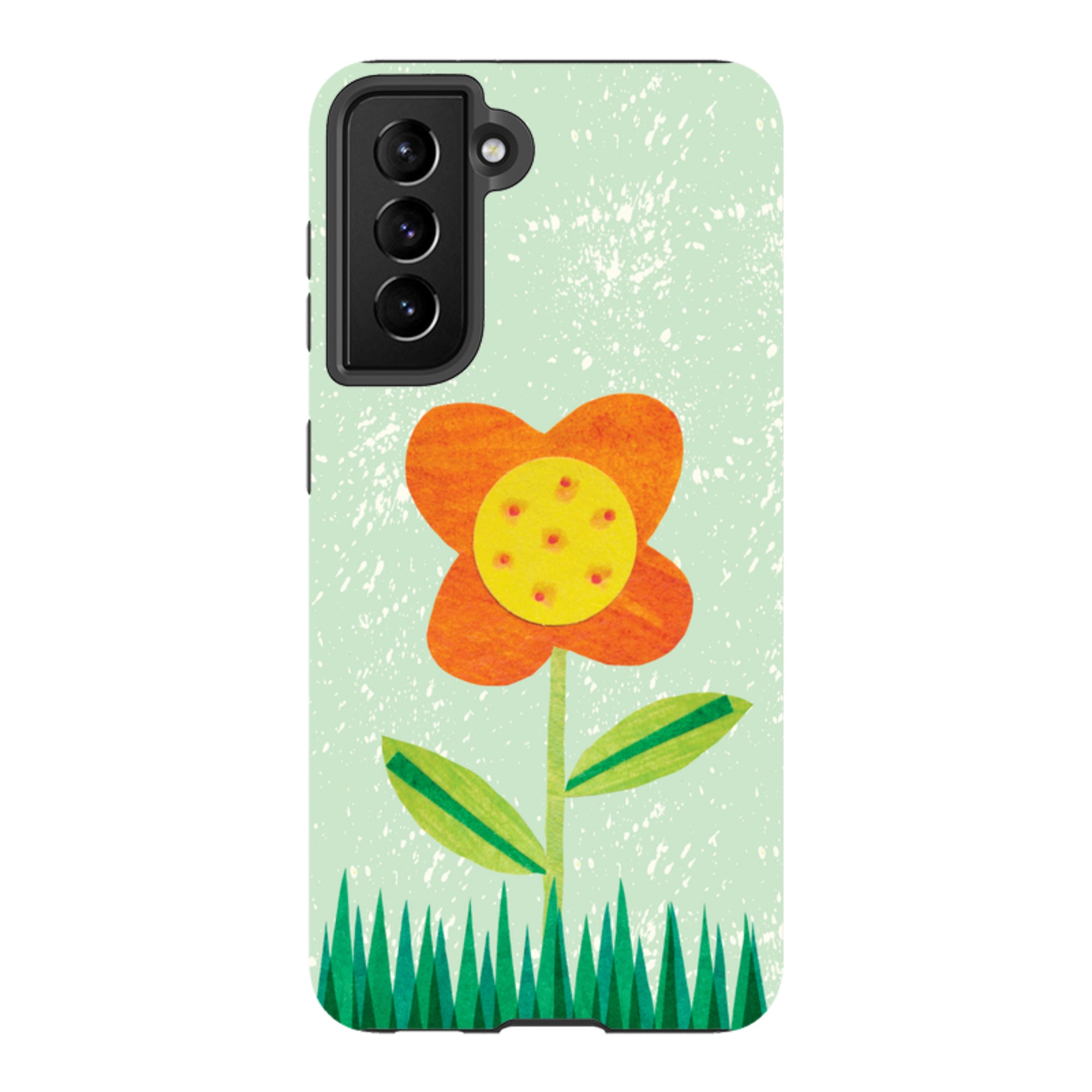 Samsung Tough Case - Orange Flower By Tracey English