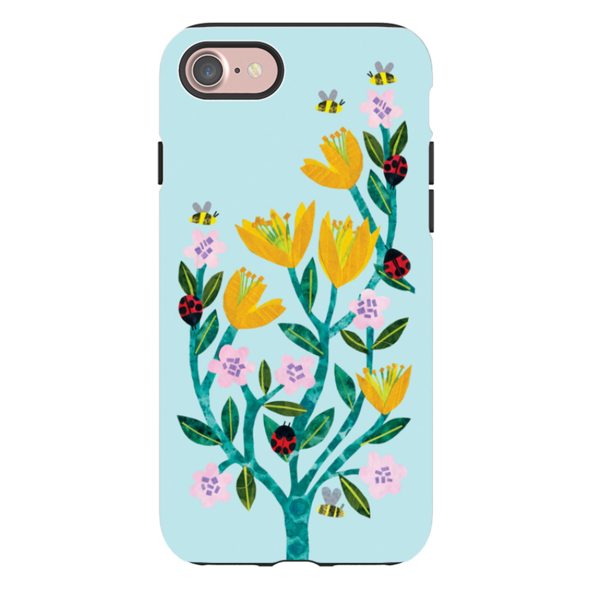 iPhone Tough Case - Blossoms And Ladybirds By Tracey English