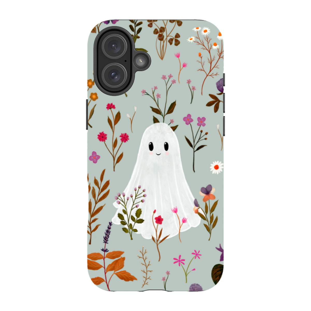 iPhone Tough Case - Ghost in the Garden - Dusty Gourd Multi By Katherine Quinn