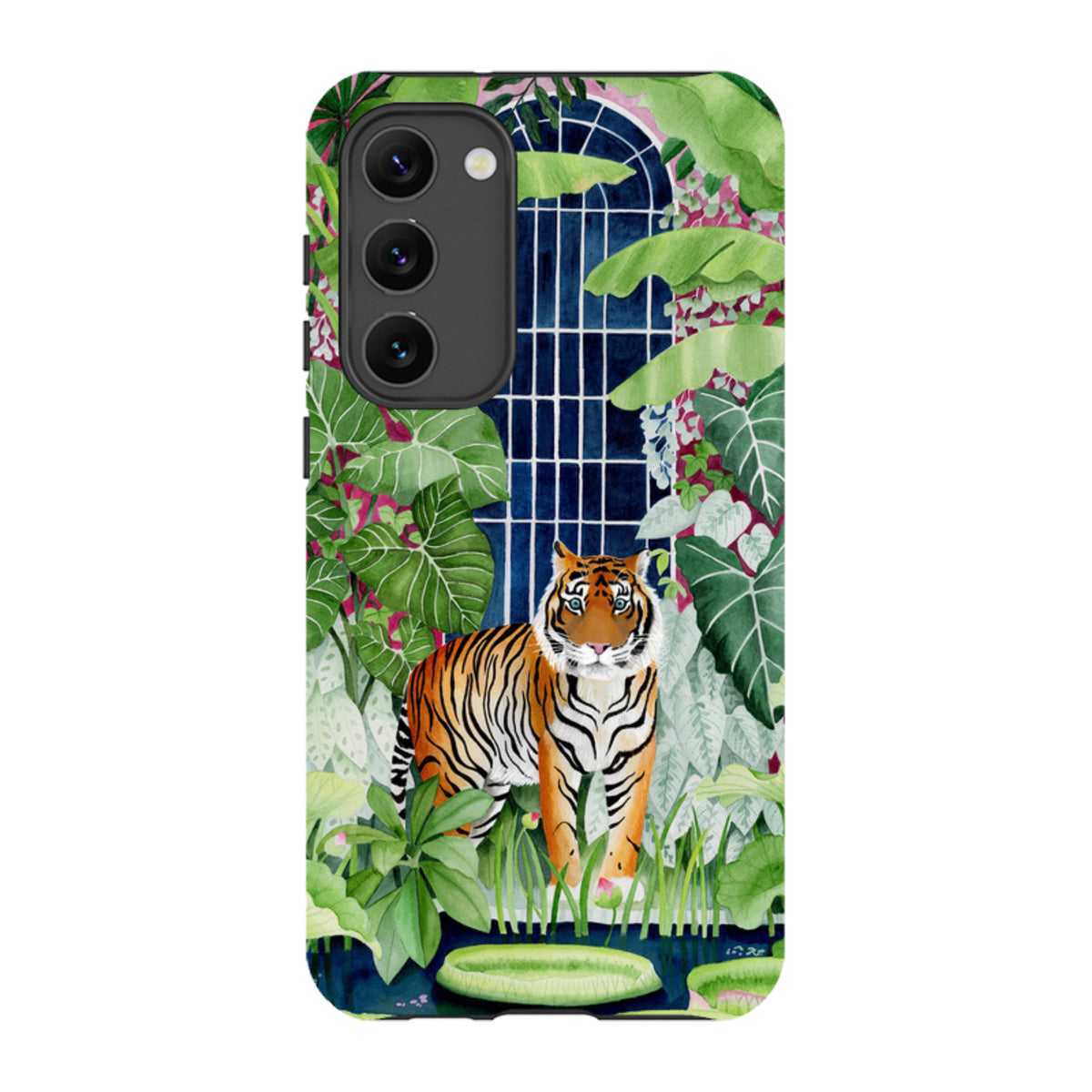 Samsung Tough Case - Green House Tiger By Bex Parkin
