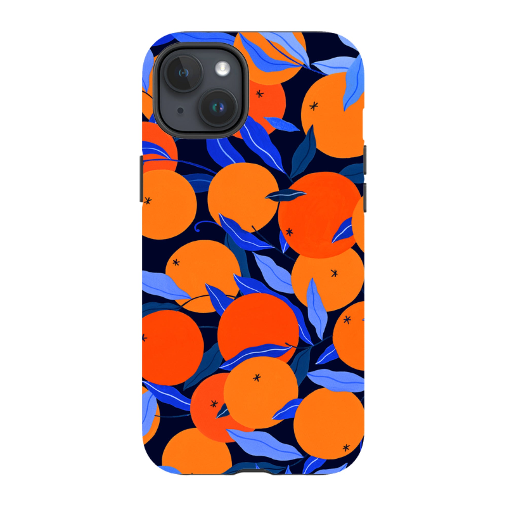 iPhone Tough Case - Arancello Navy Pattern By Madalina Andronic