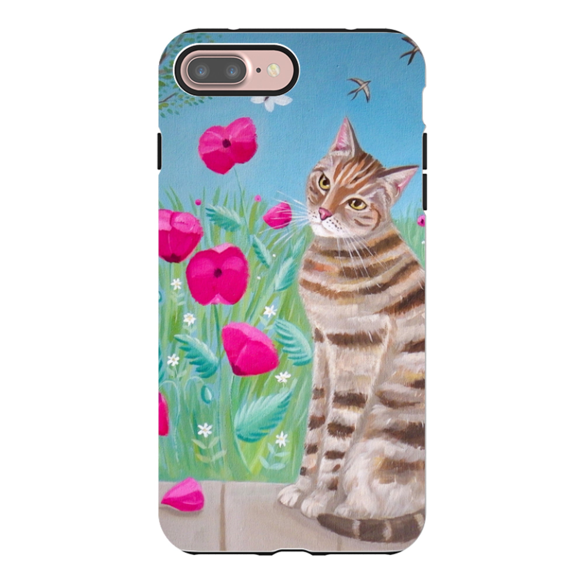 iPhone Tough Case - Cat Floral By Mary Stubberfield