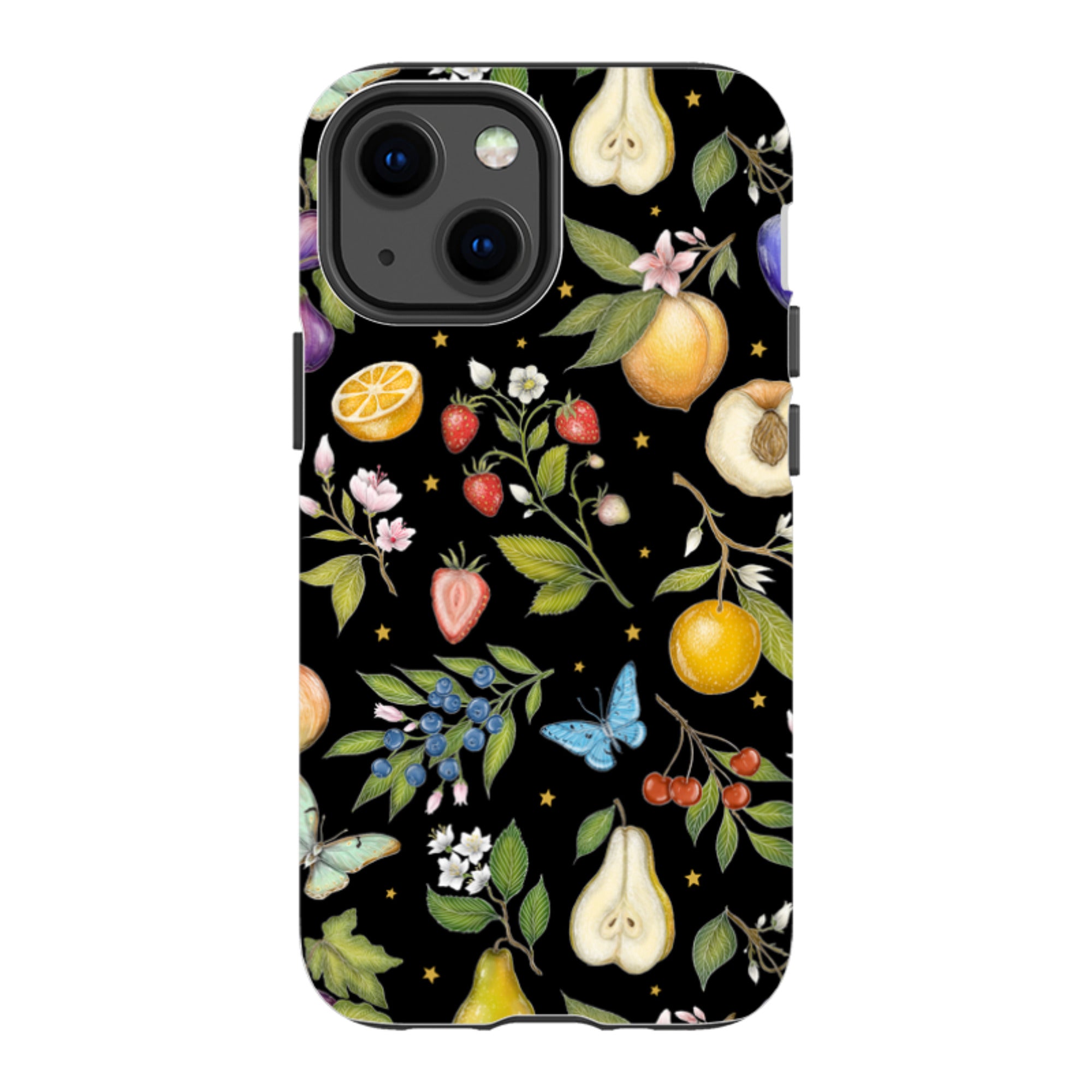 iPhone Tough Case - Black Fruits By Catherine Rowe
