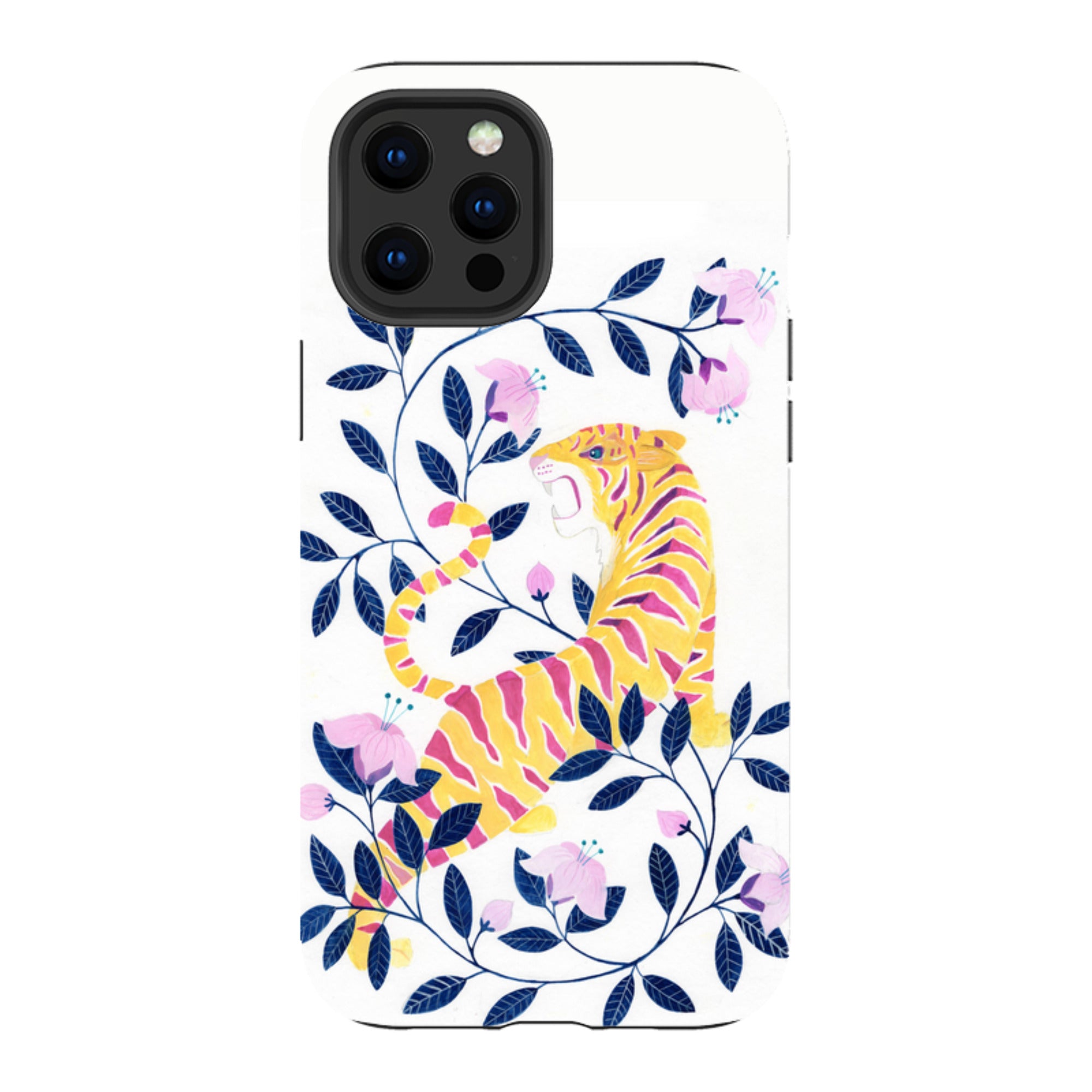iPhone Tough Case - Yellow Tiger By Bex Parkin