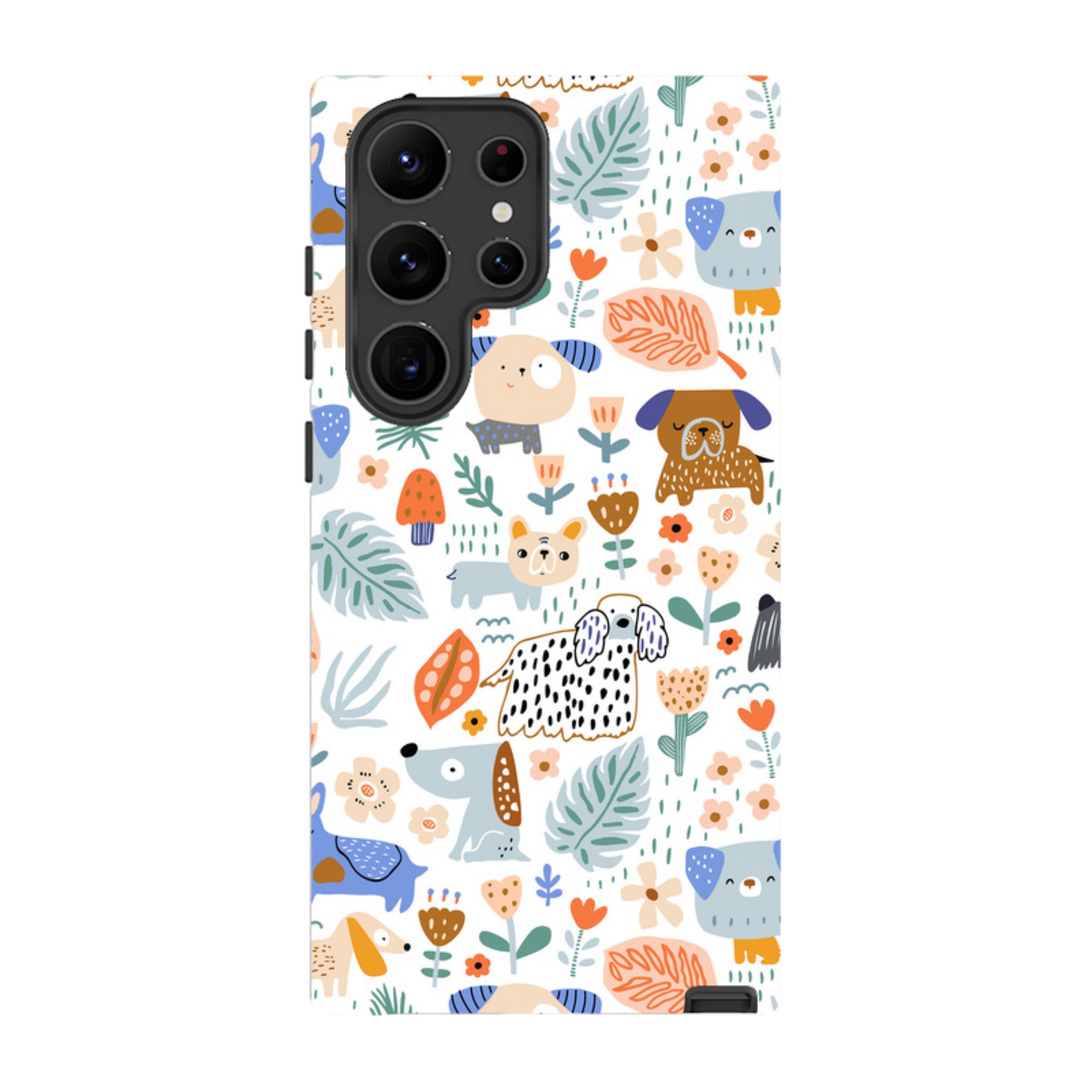 Samsung Tough Case - Dog Floral Pattern