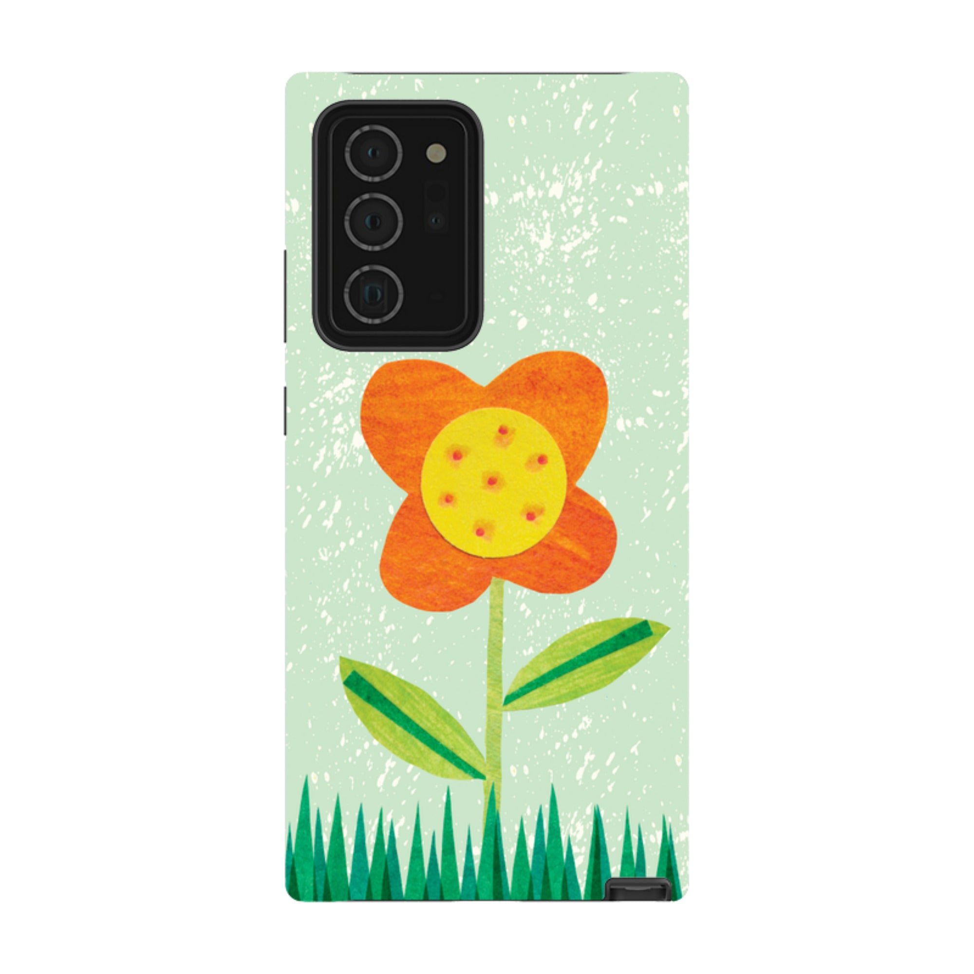 Samsung Tough Case - Orange Flower By Tracey English