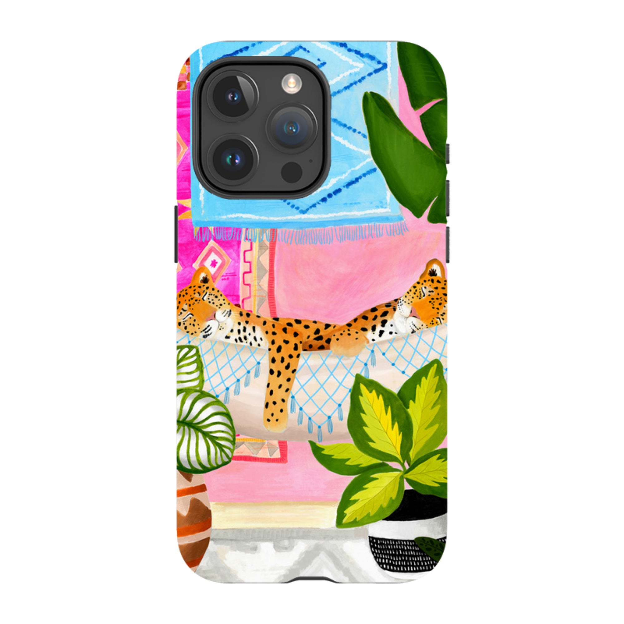 iPhone MagSafe Tough Case - Leopards in Hammock By Bex Parkin