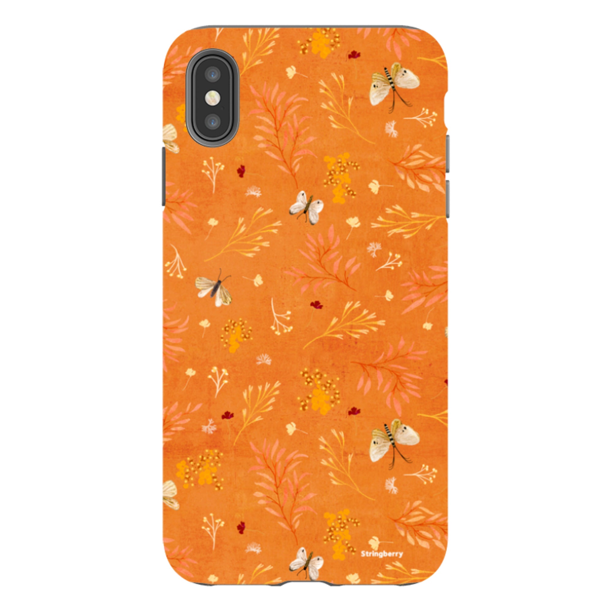 iPhone Tough Case - Blush Floral Orange By Katherine Quinn