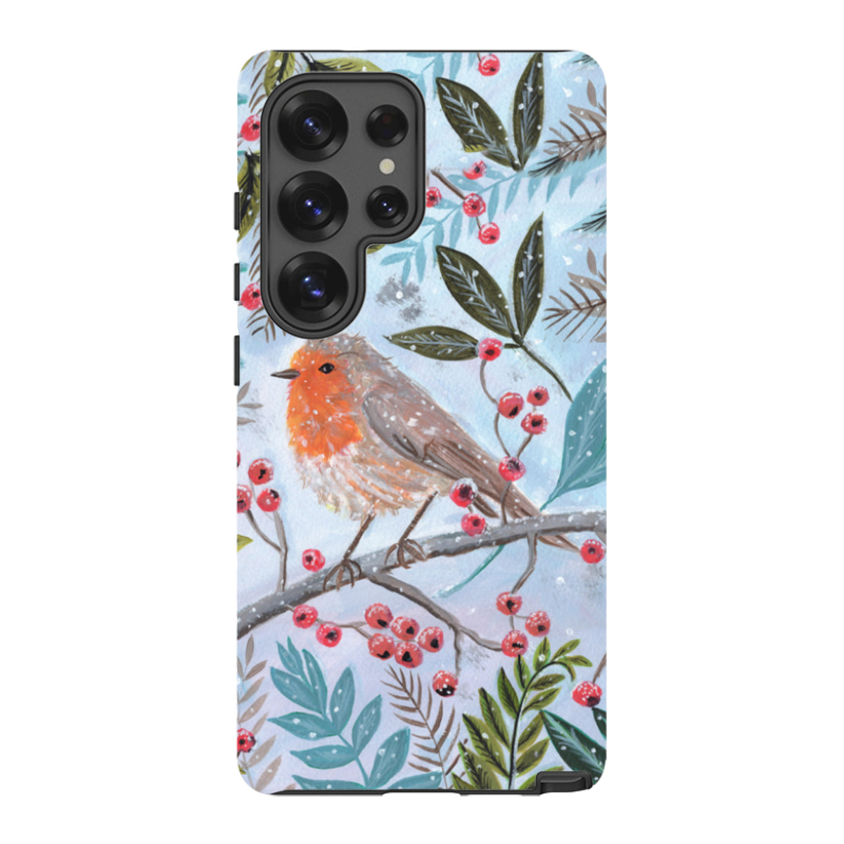 Samsung Tough Case - Robin With Berries By Mary Stubberfield
