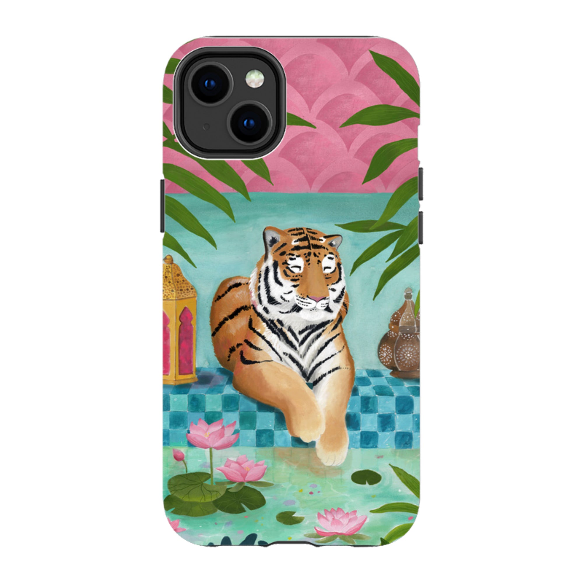 iPhone Tough Case - Lotus Tiger By Bex Parkin