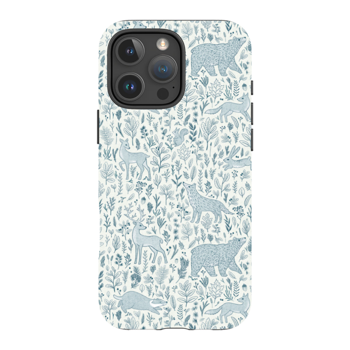 iPhone Tough Case - Forest animals navy By Katherine Quinn