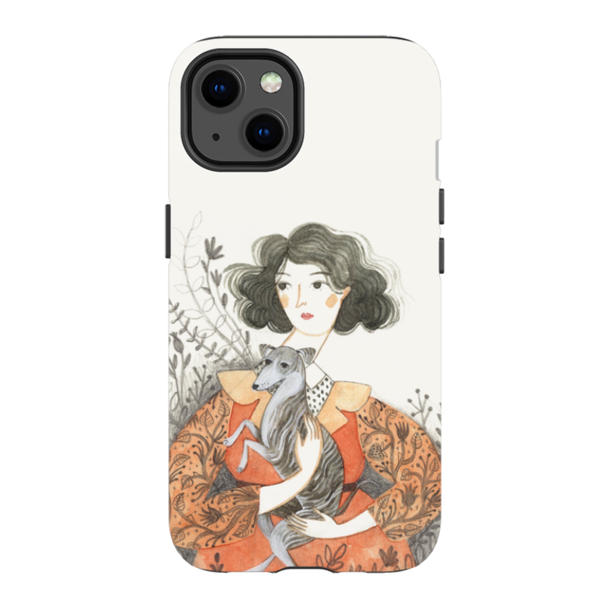 iPhone MagSafe Tough Case - Lady With Whippet By Meghann Rader