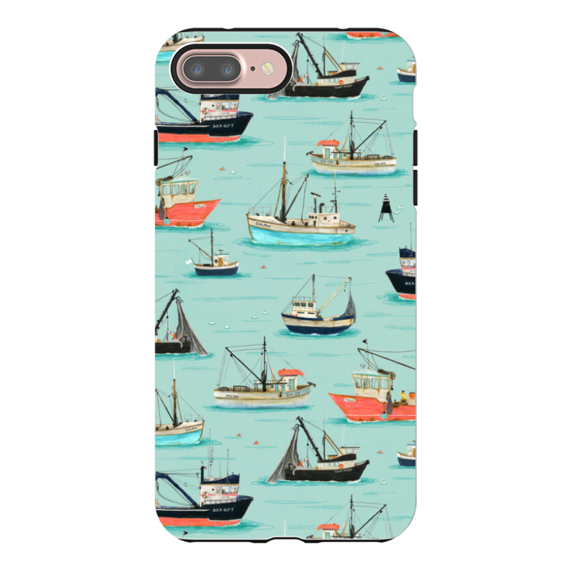 iPhone Tough Case - Fishing Boats By Katherine Quinn