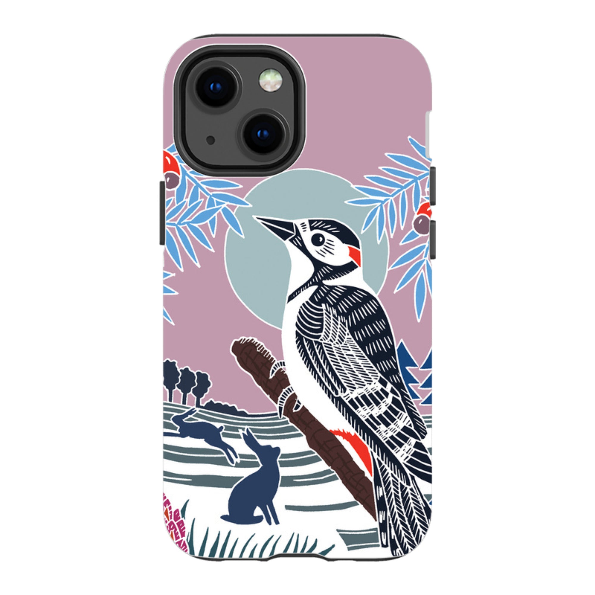 iPhone Tough Case - Woodpecker Pale By Kate Heiss