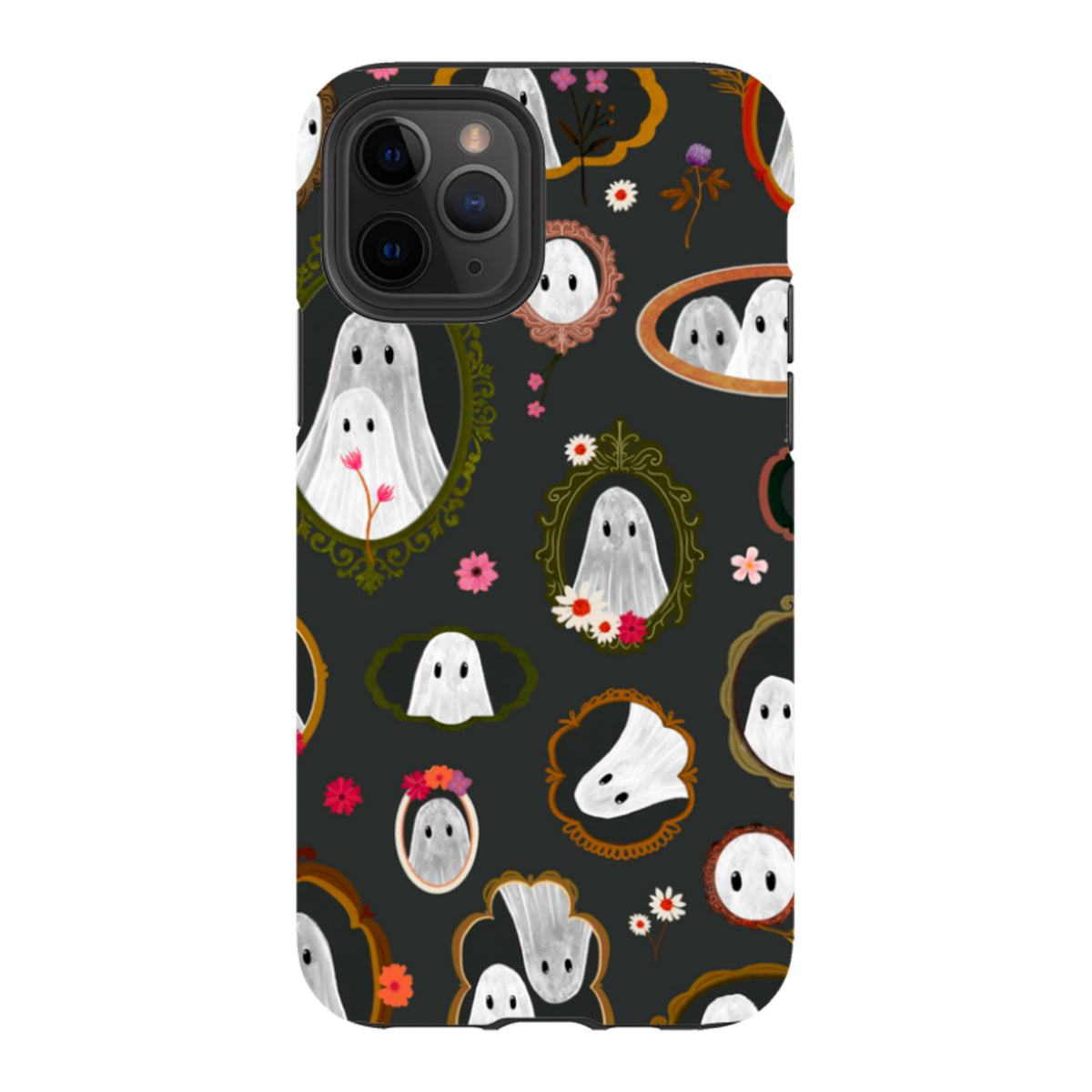 iPhone Tough Case - Framed Ghosts - Charcoal By Katherine Quinn