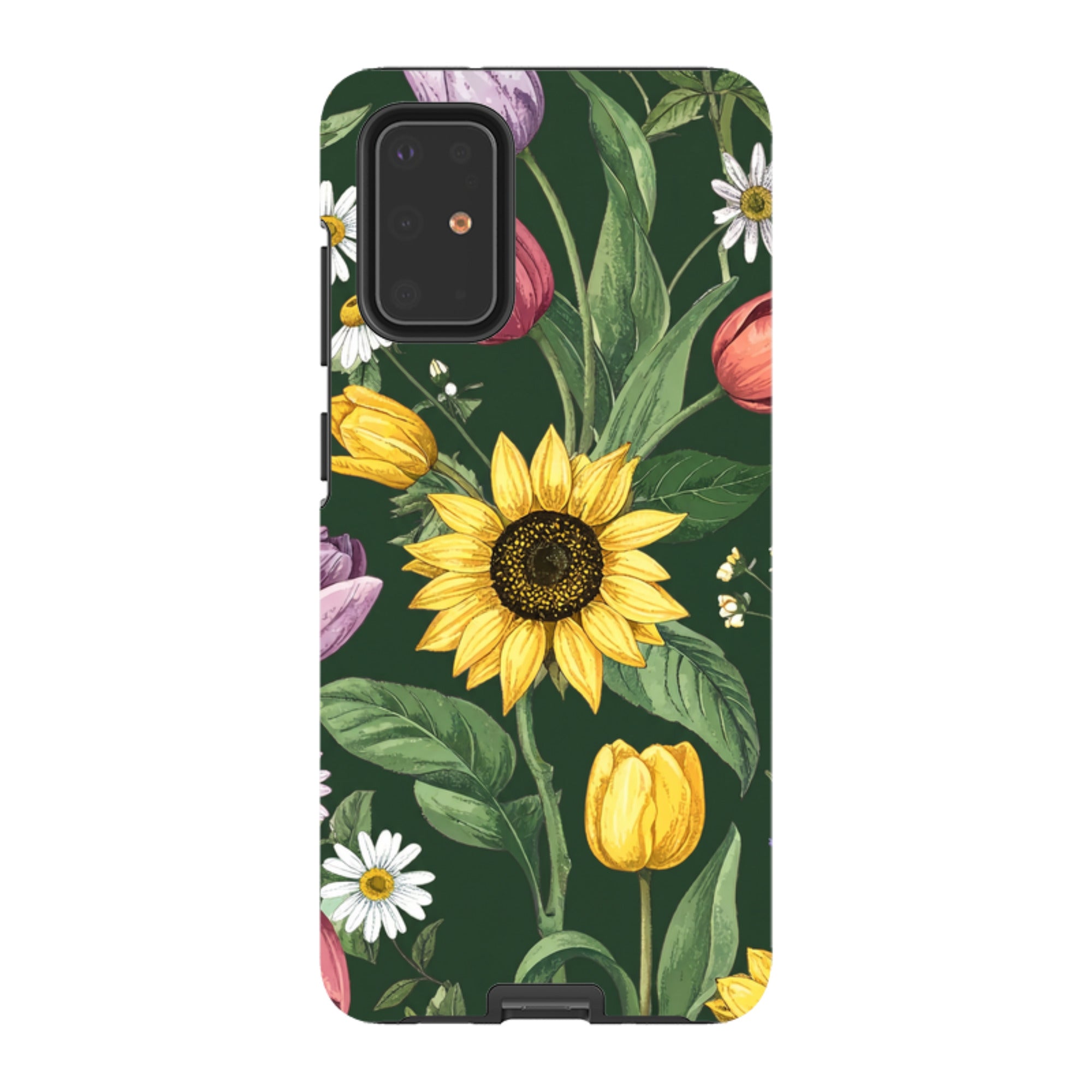 Samsung Tough  Case - Green Sunflowers