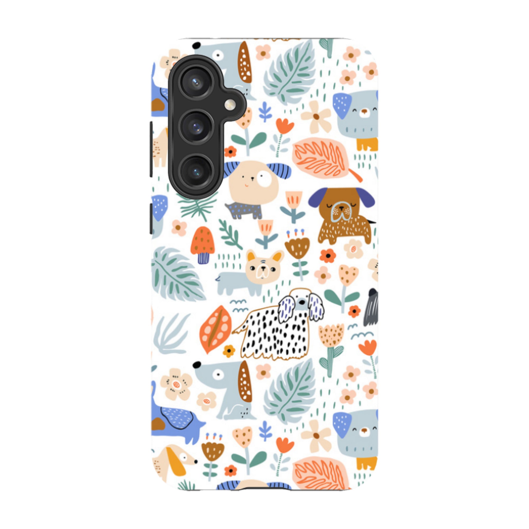 Samsung Tough Case - Dog Floral Pattern