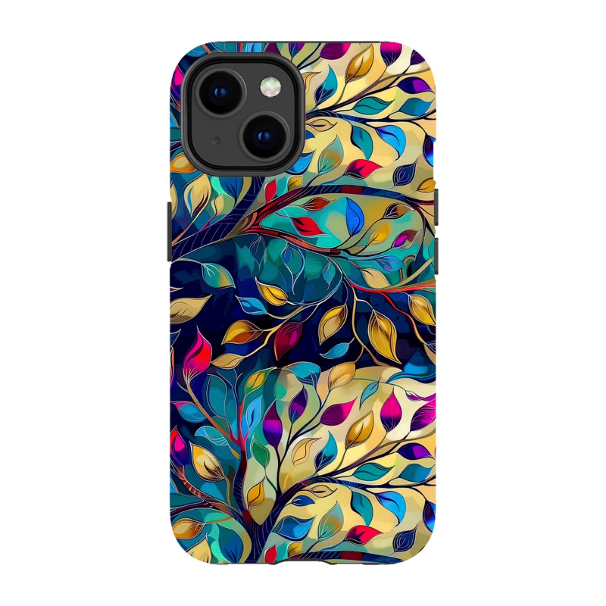 iPhone MagSafe Tough Case - Teal Leaves