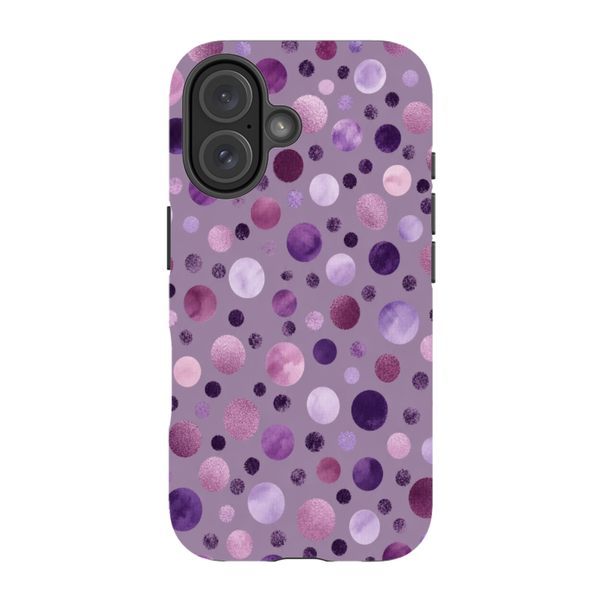 iPhone Tough Case - Mauve Polka Dot
