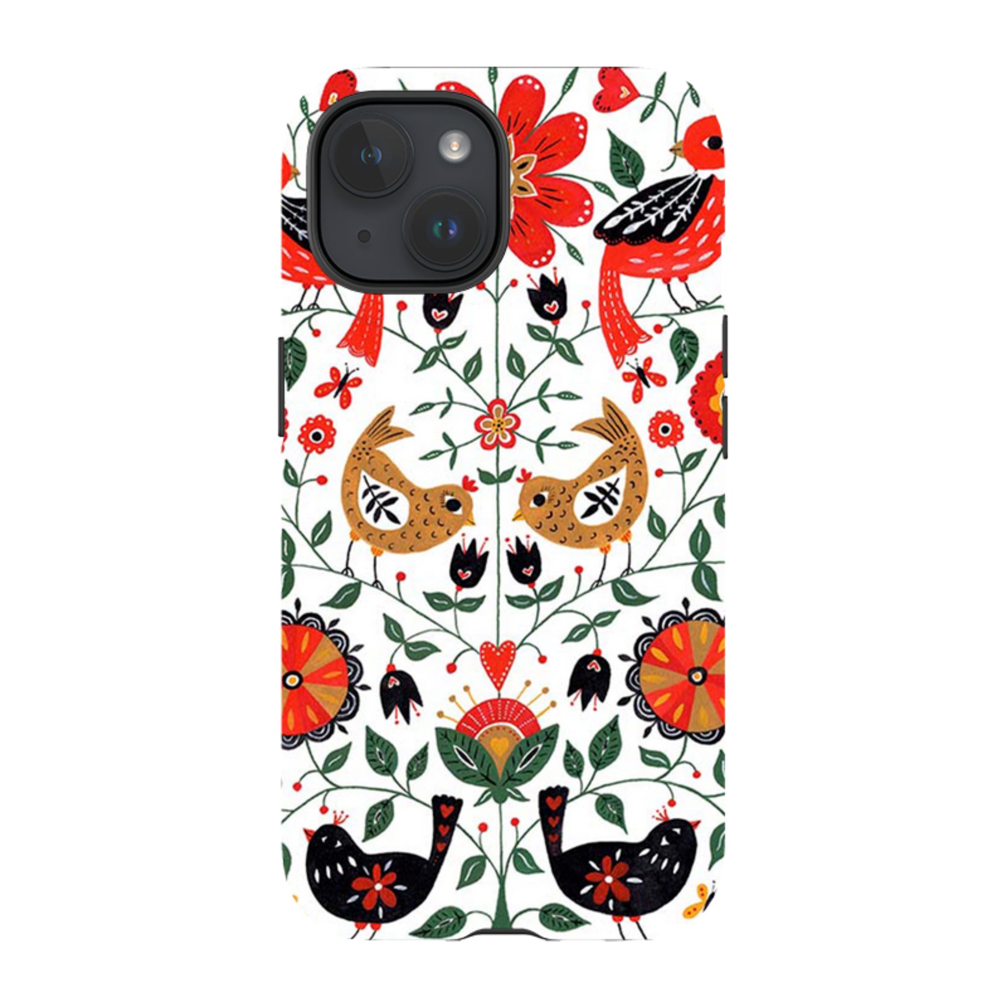 iPhone Tough Case - Birds And florals By Suzy Taylor