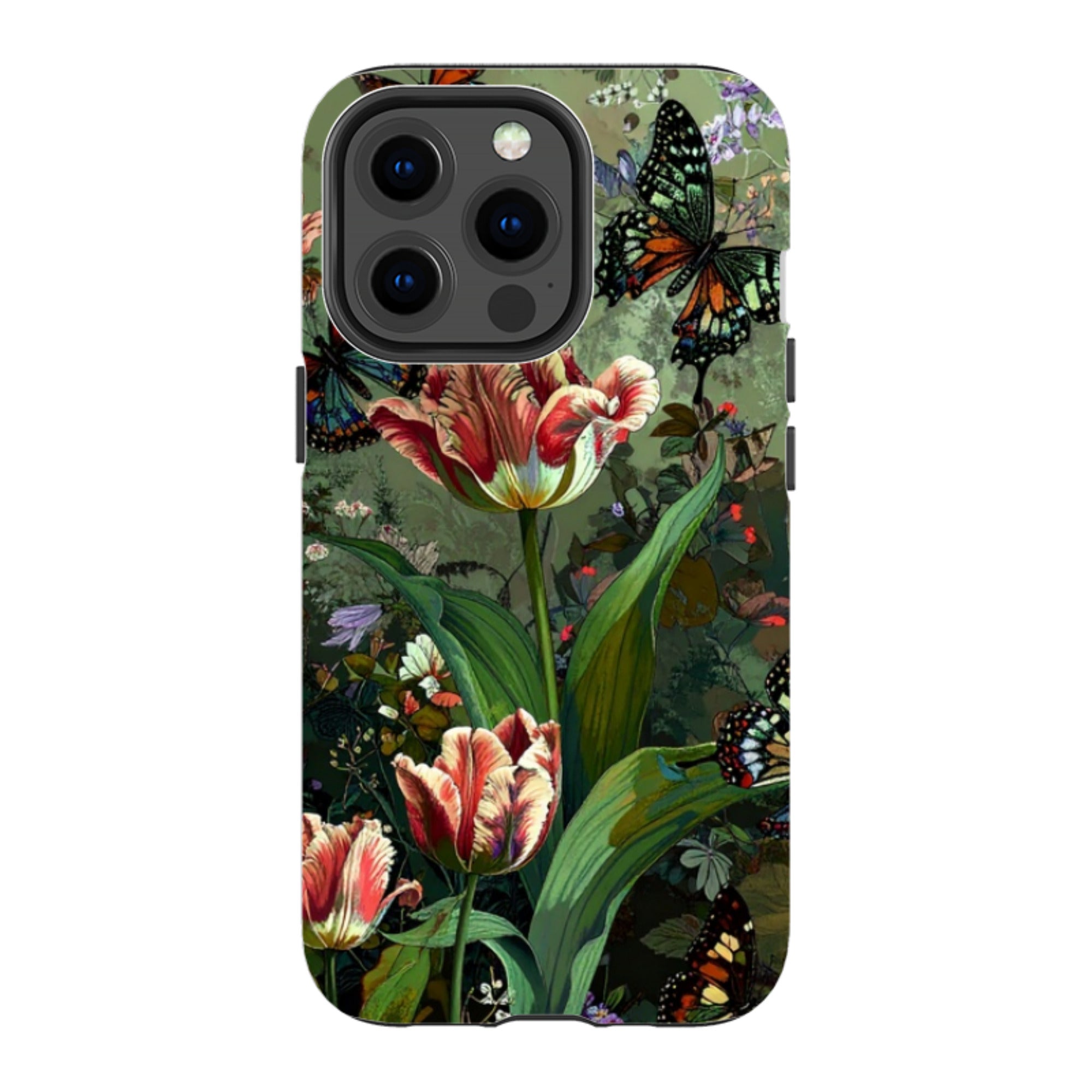 iPhone Tough Case - Green Vyne Butterflies