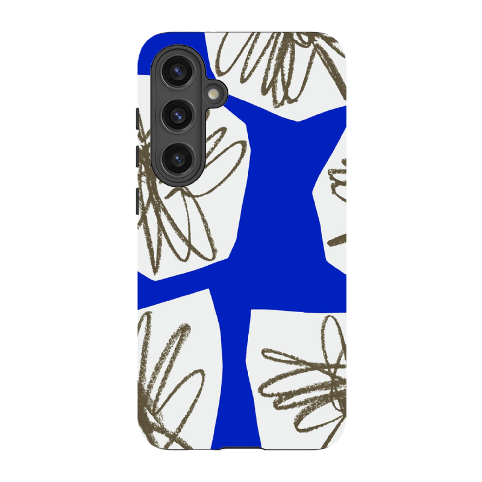 Samsung Tough Case - Blue Collage Flower By Kitty Joseph
