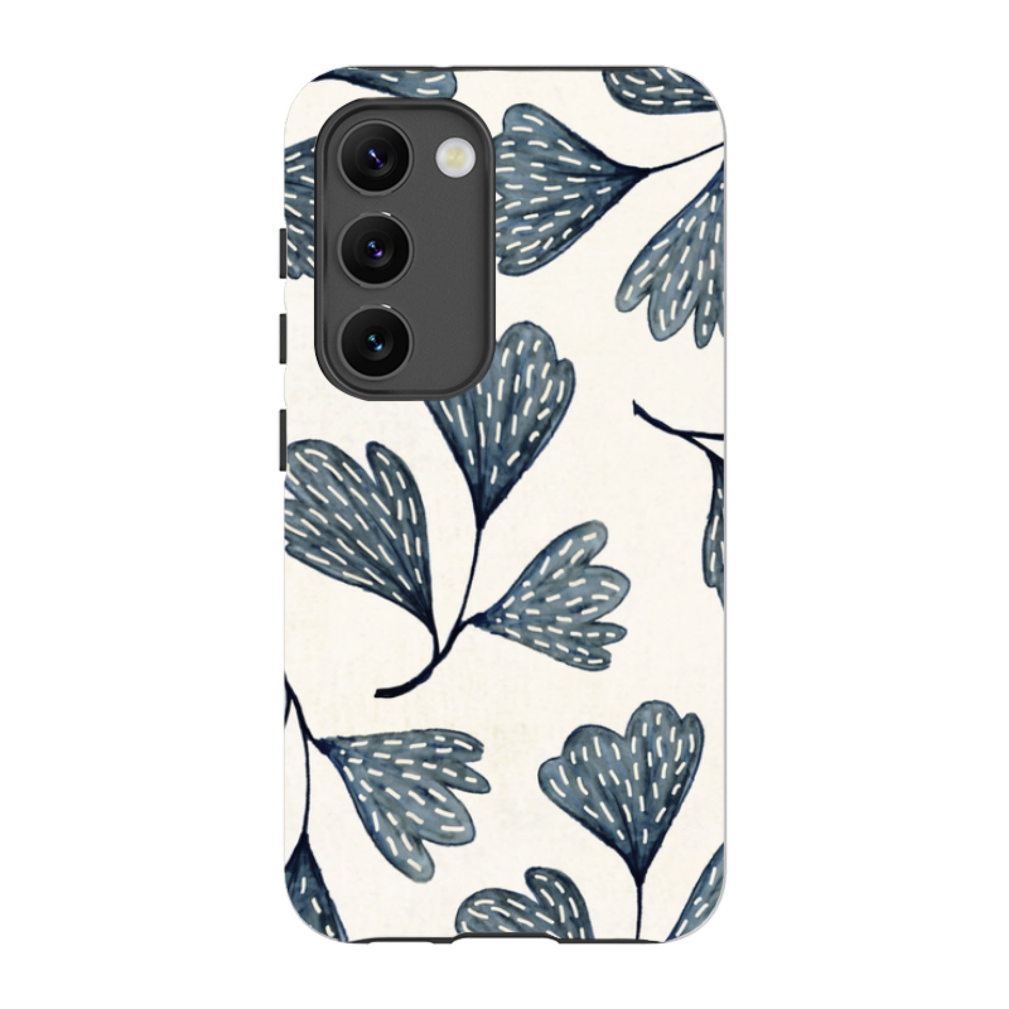 Samsung Tough Case - Indigo Leaves By Katherine Quinn