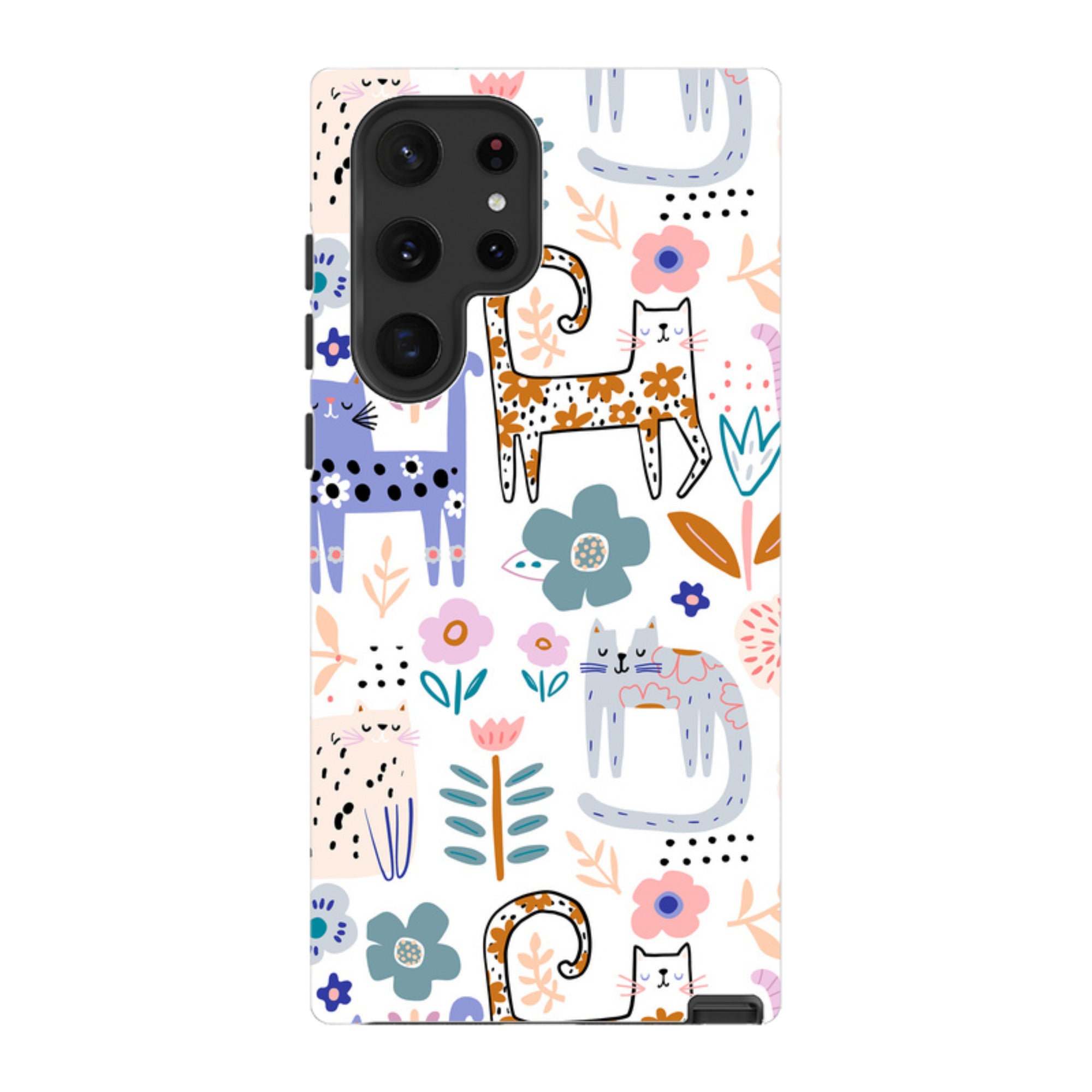 Samsung Tough Case - Floral Cats
