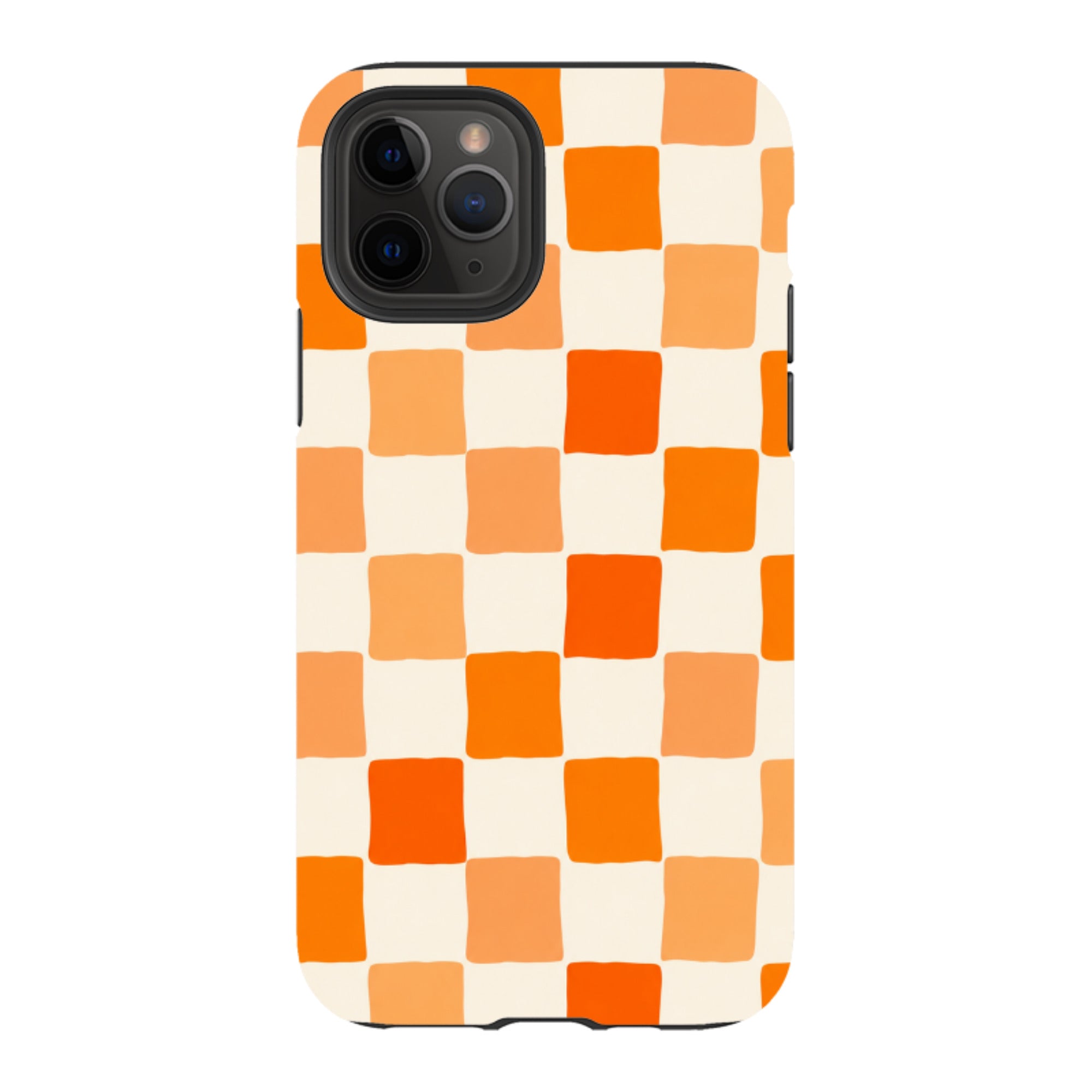 iPhone Tough Case - Orange Checkerboard