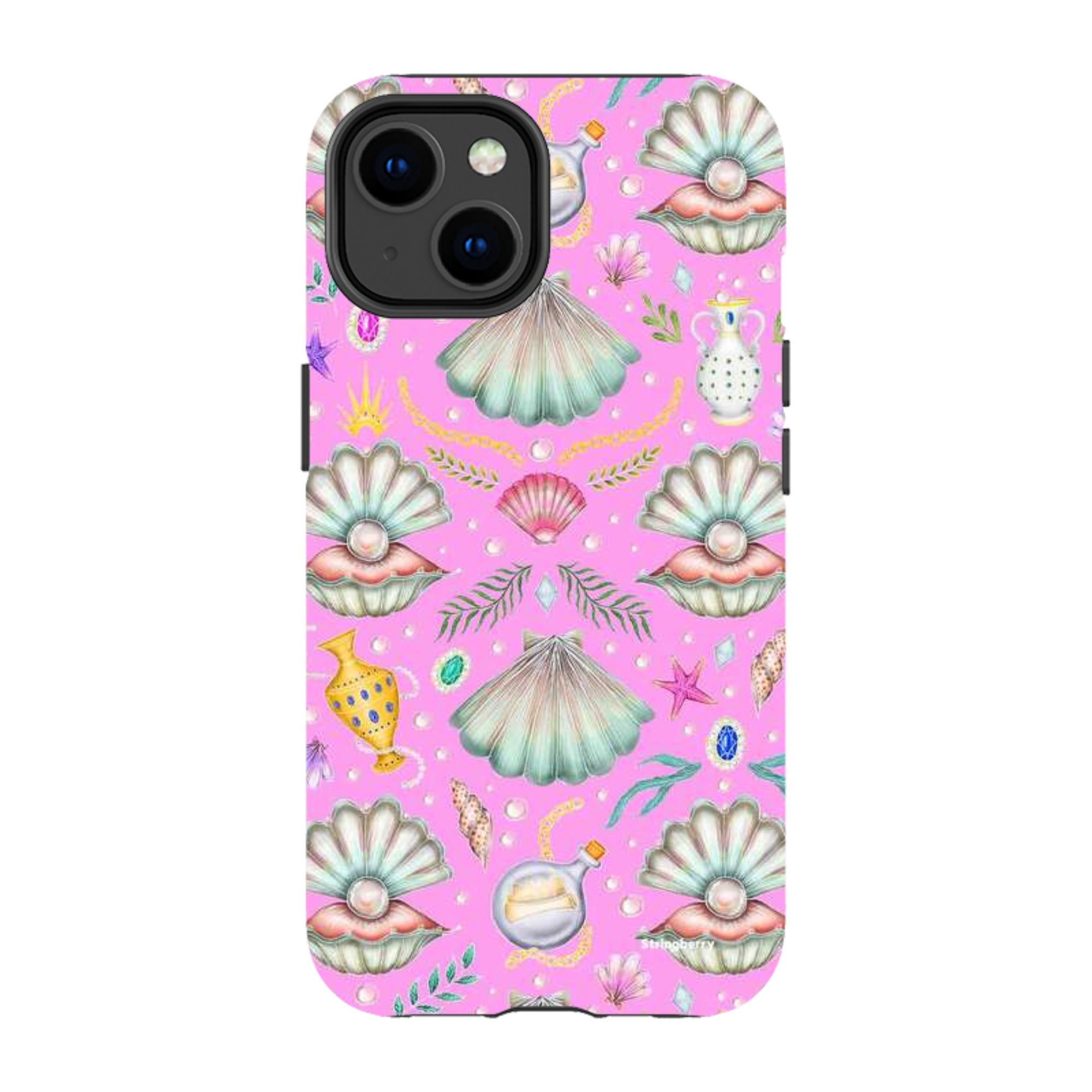 iPhone MagSafe Tough Case - Pearls Fantasy Candy Pink By Catherine Rowe