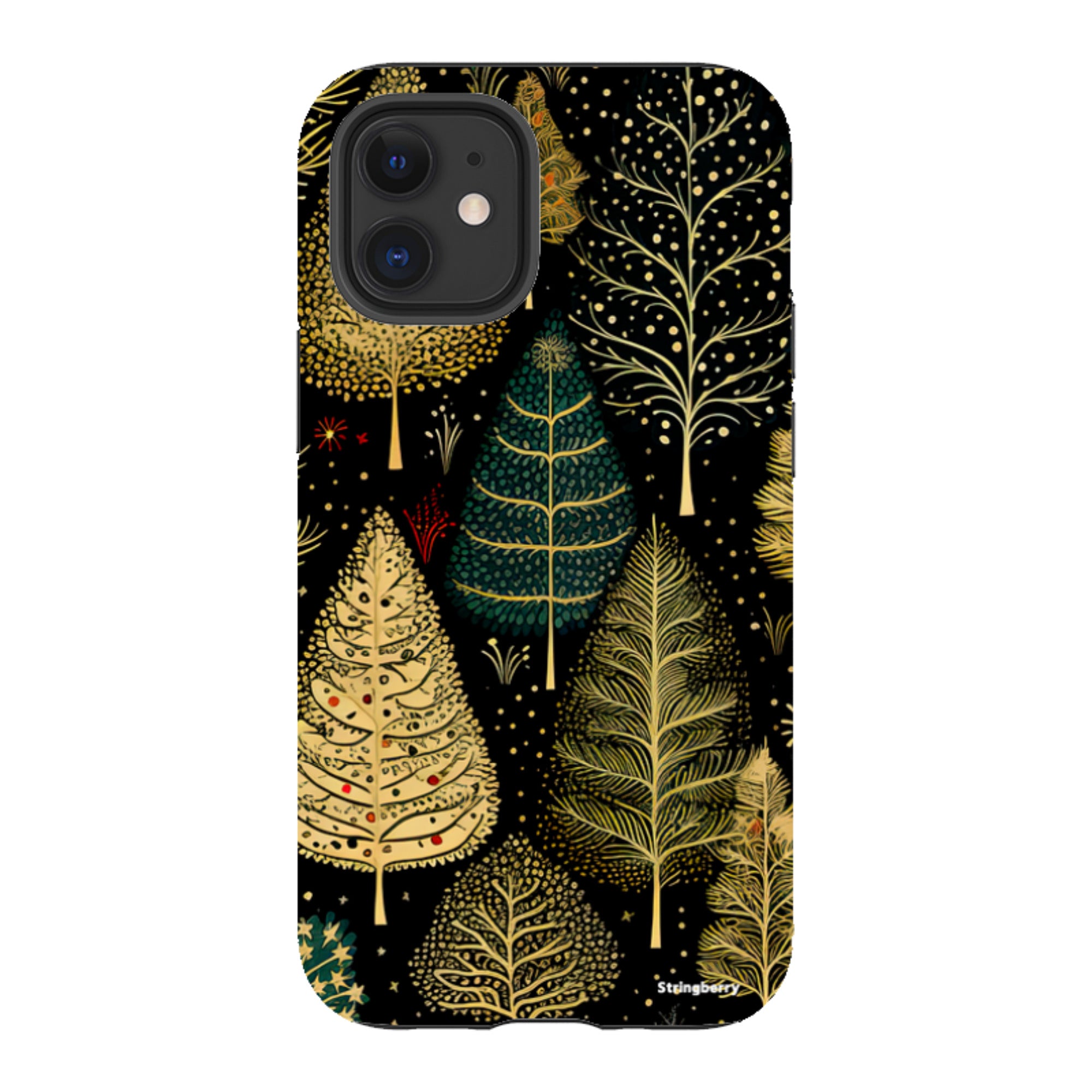iPhone Tough Case - Golden Xmas Trees