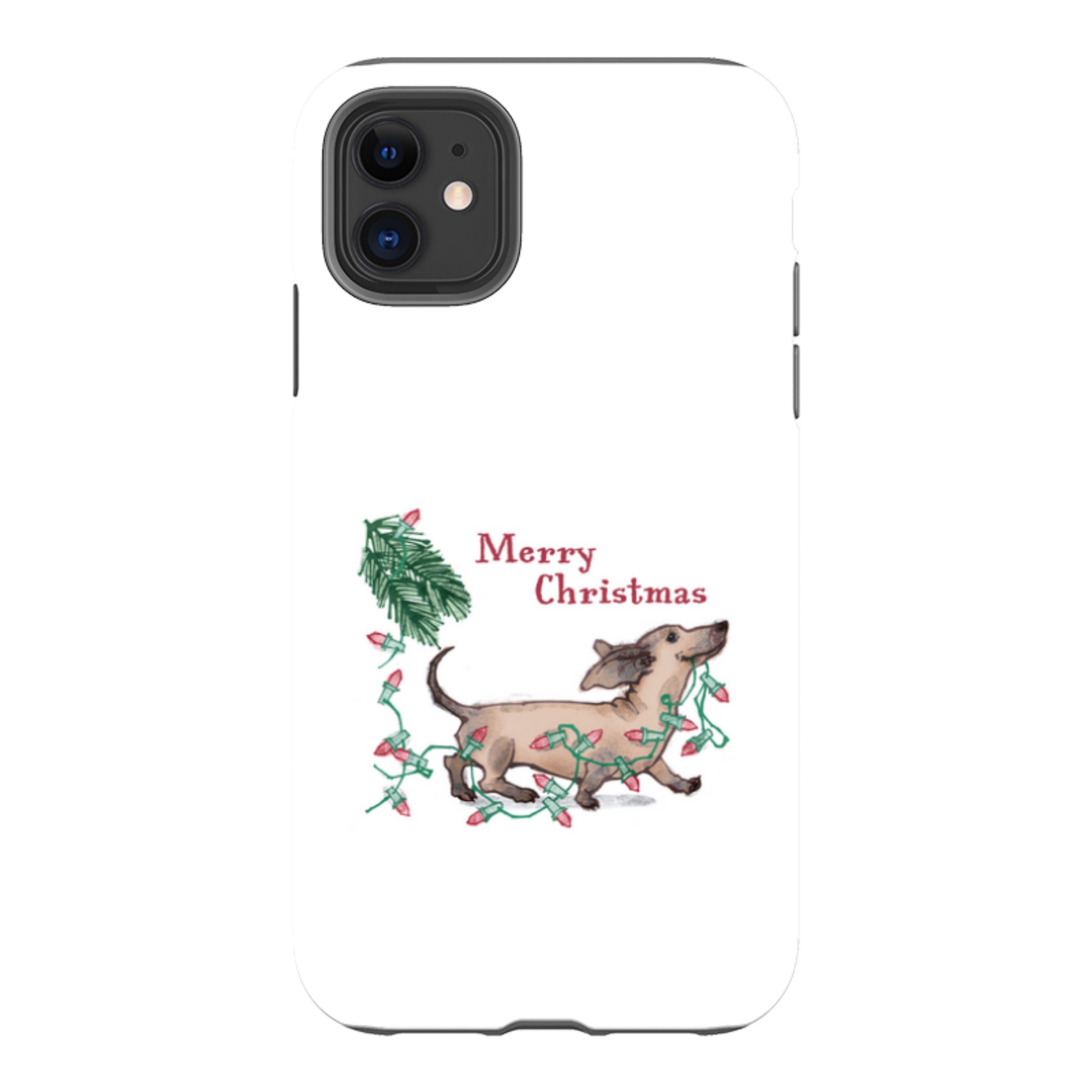 iPhone Tough Case - Christmas Dachshund By Liane Payne