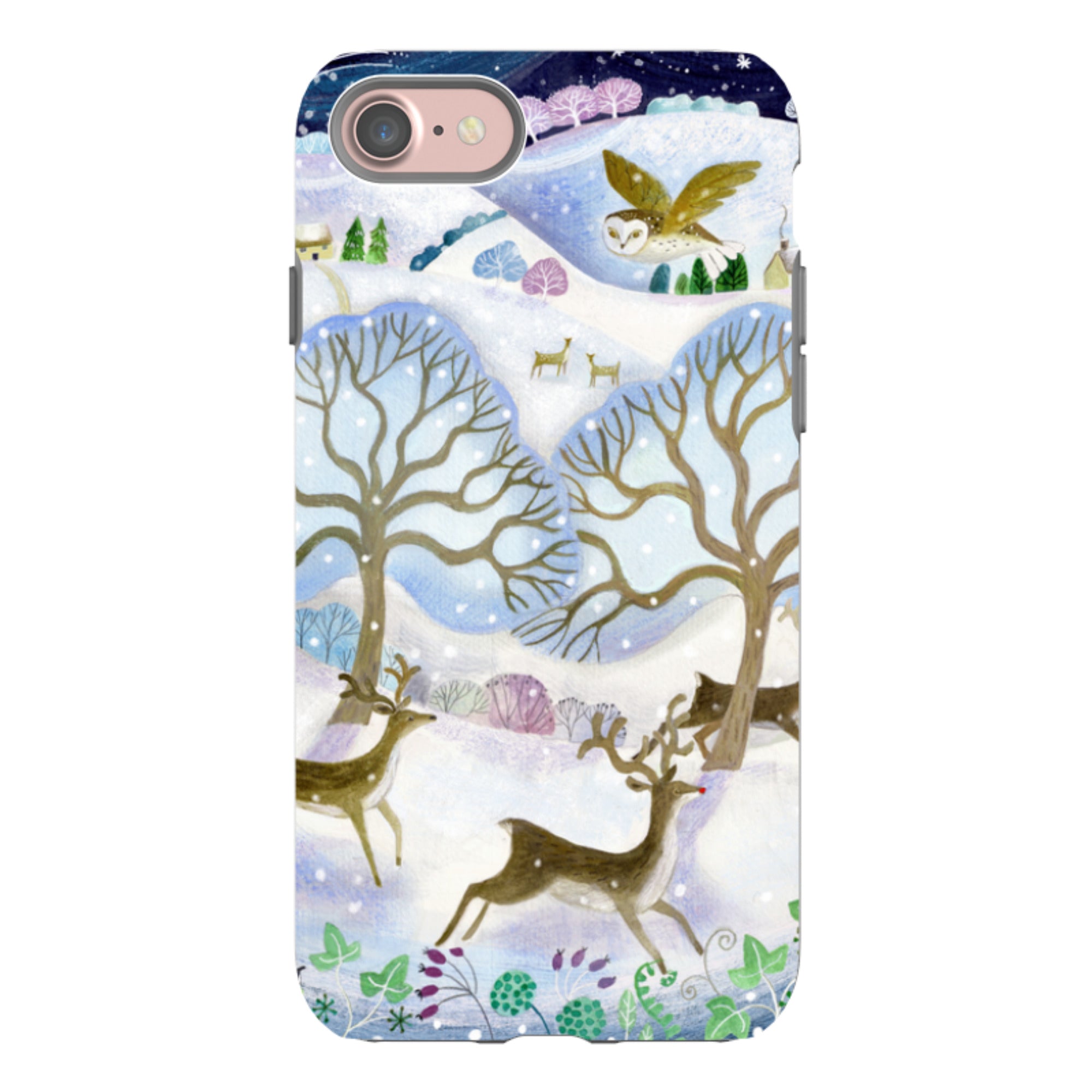 iPhone Tough Case - Winter Deer By Bex Parkin