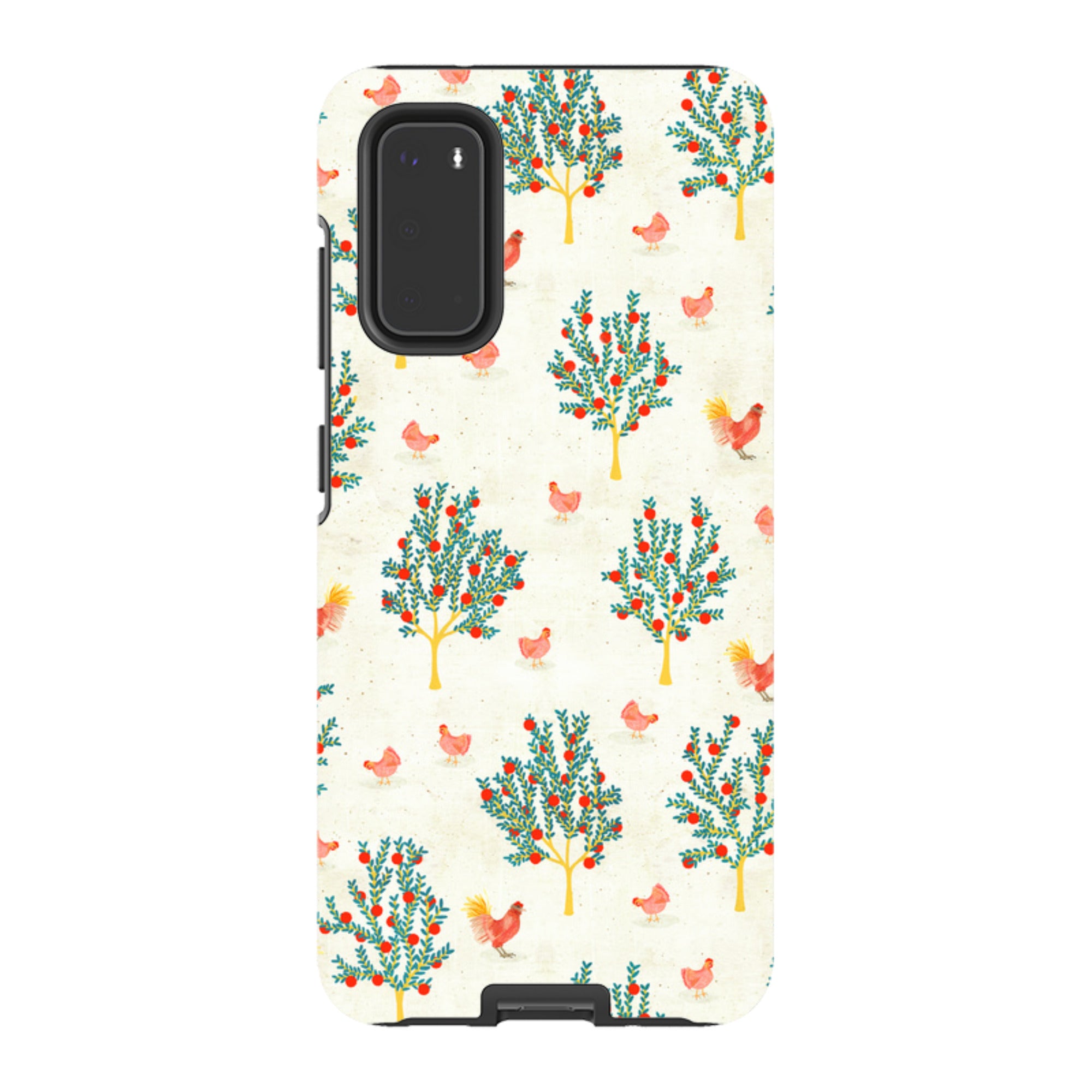 Samsung Tough Case - Apple Trees And Chickens Cream By Katherine Quinn