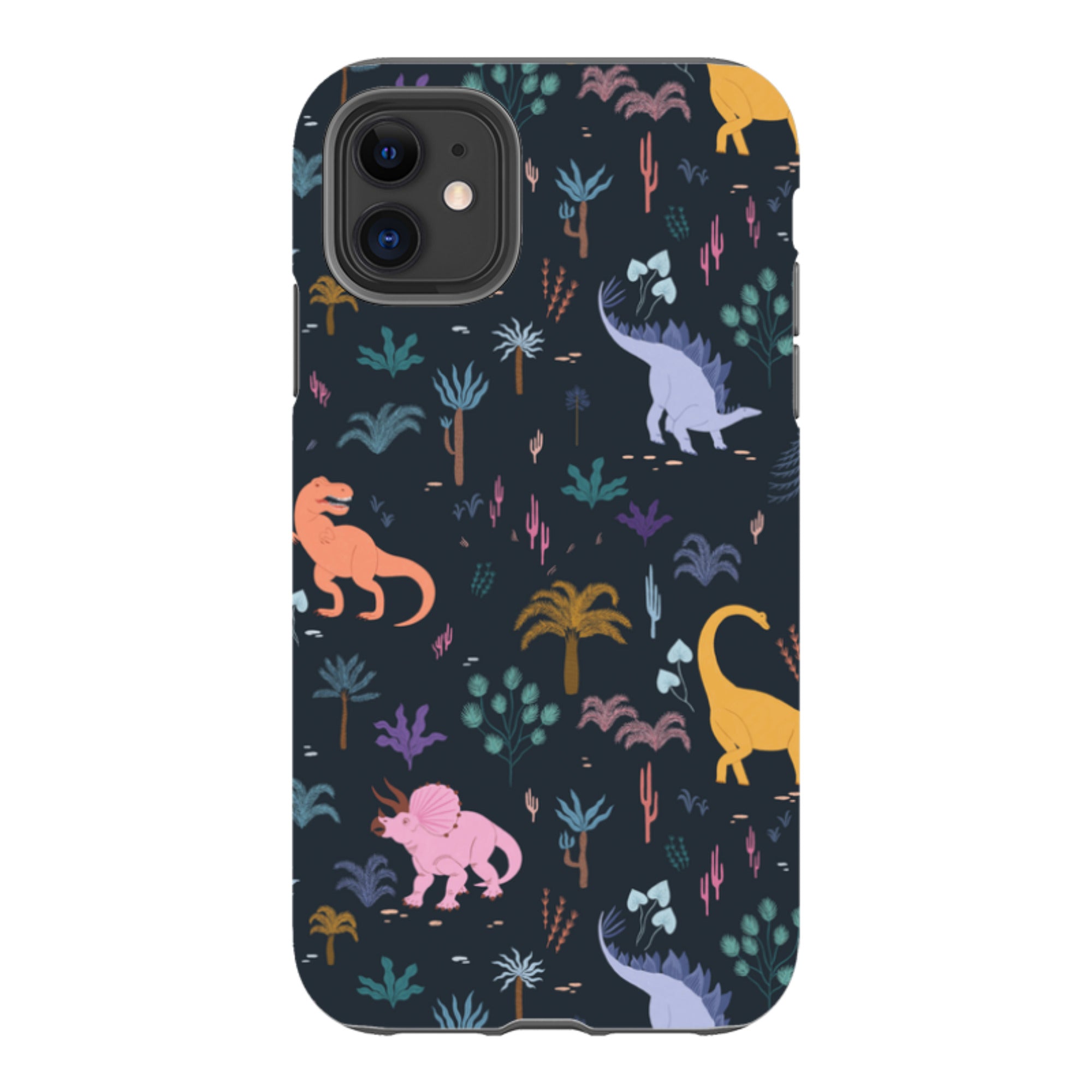 iPhone Tough Case - Dinosaur Pattern Dark By Meghann Rader