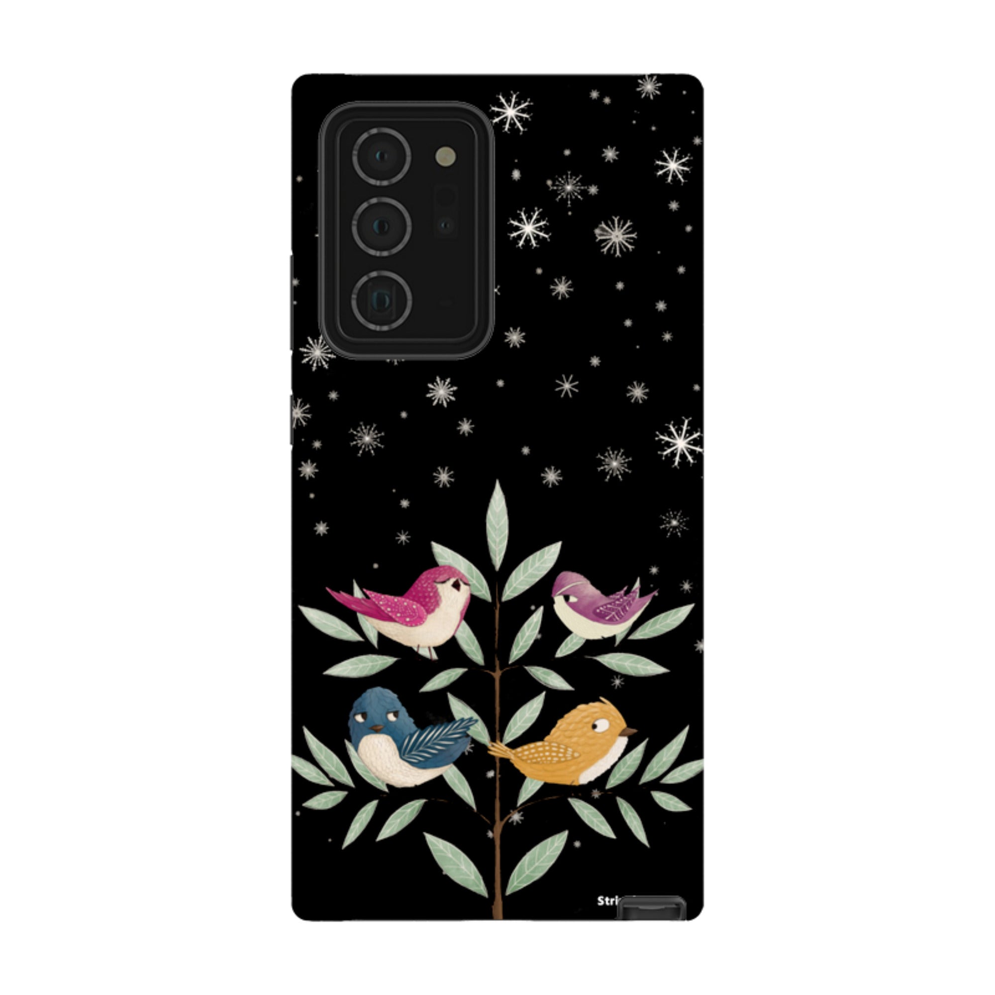 Samsung Tough Case - Garden Birds Black By Maja Lindberg